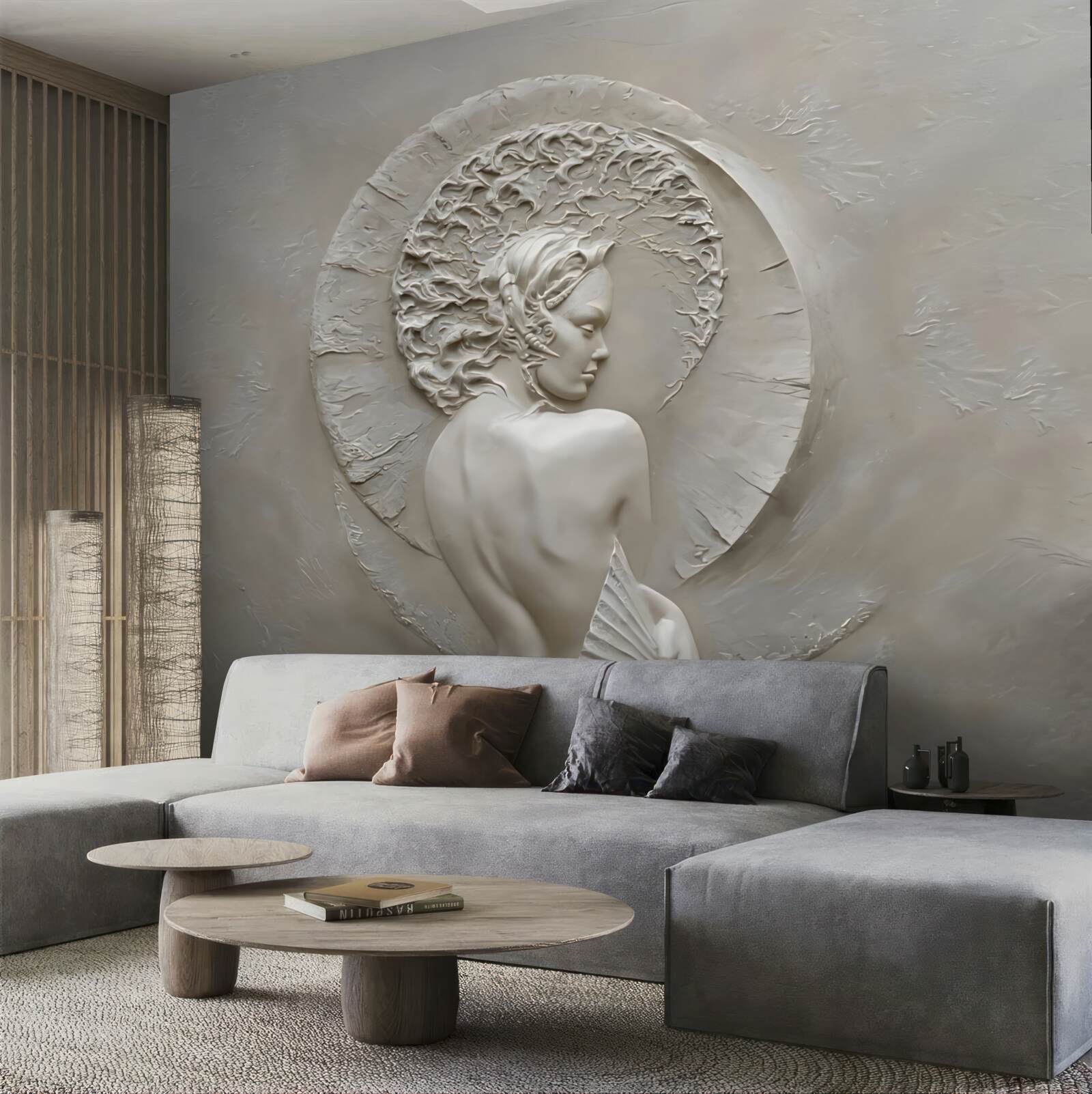 Fototapeta dievča skrýva tvár za vejárom