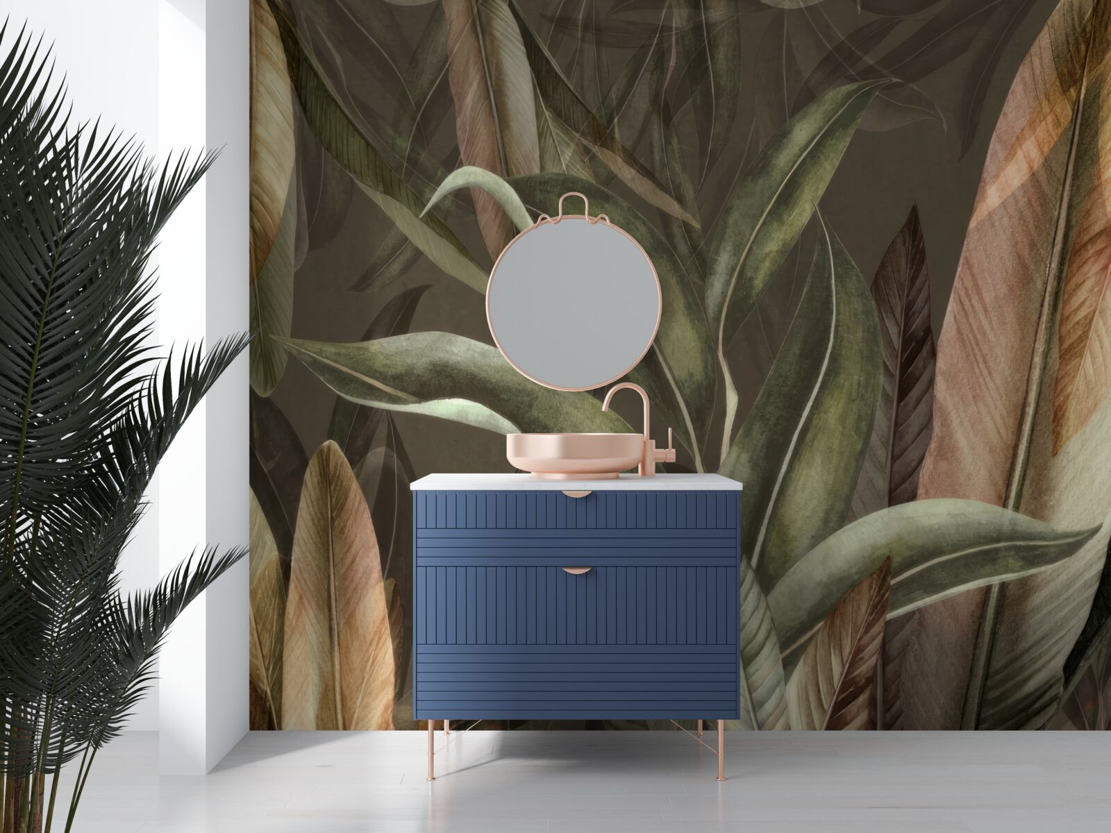 Fototapeta listy v odtieňoch hnedej a zelenej