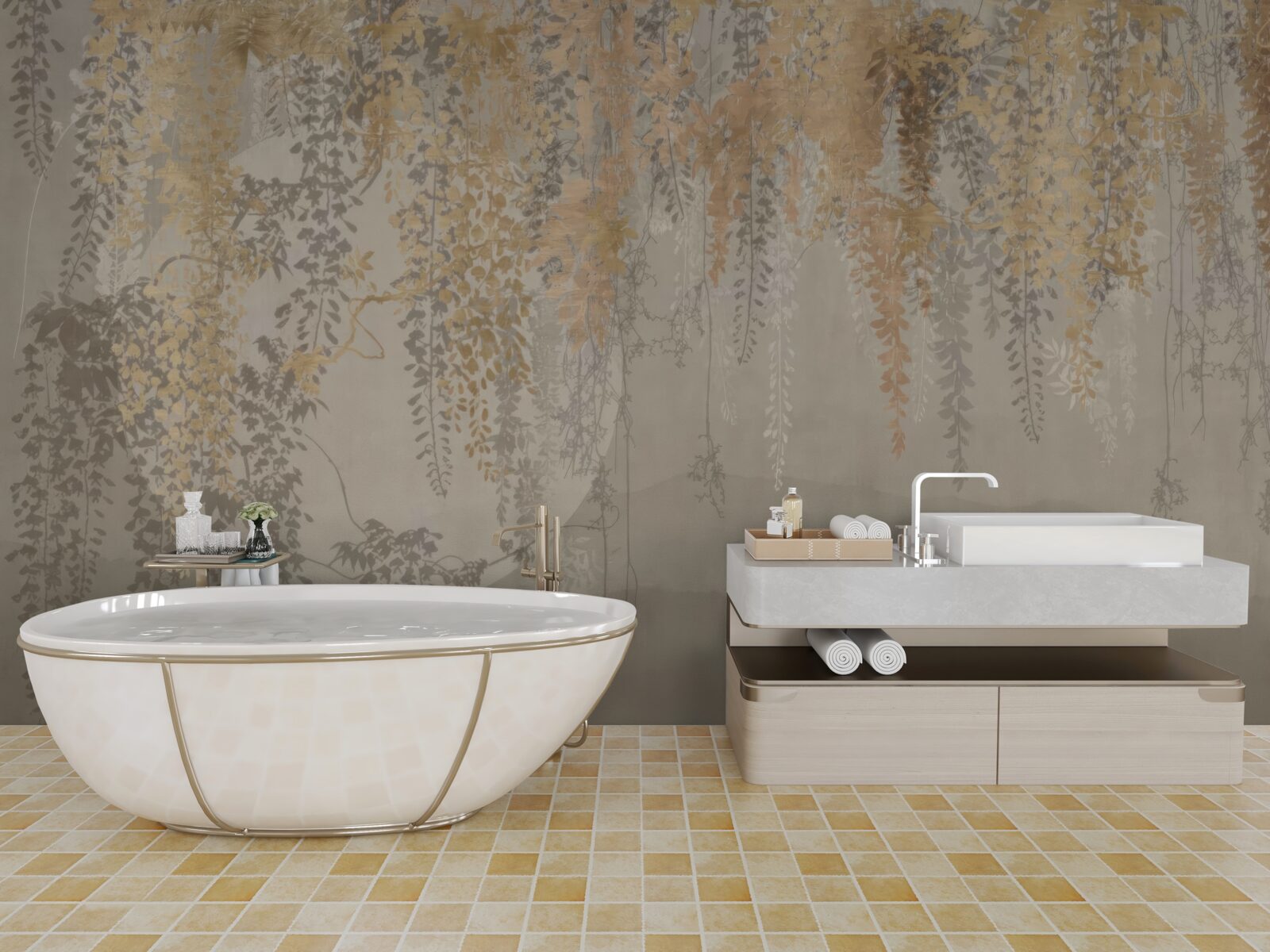 Fototapeta tenké rastliny siahajúce nadol