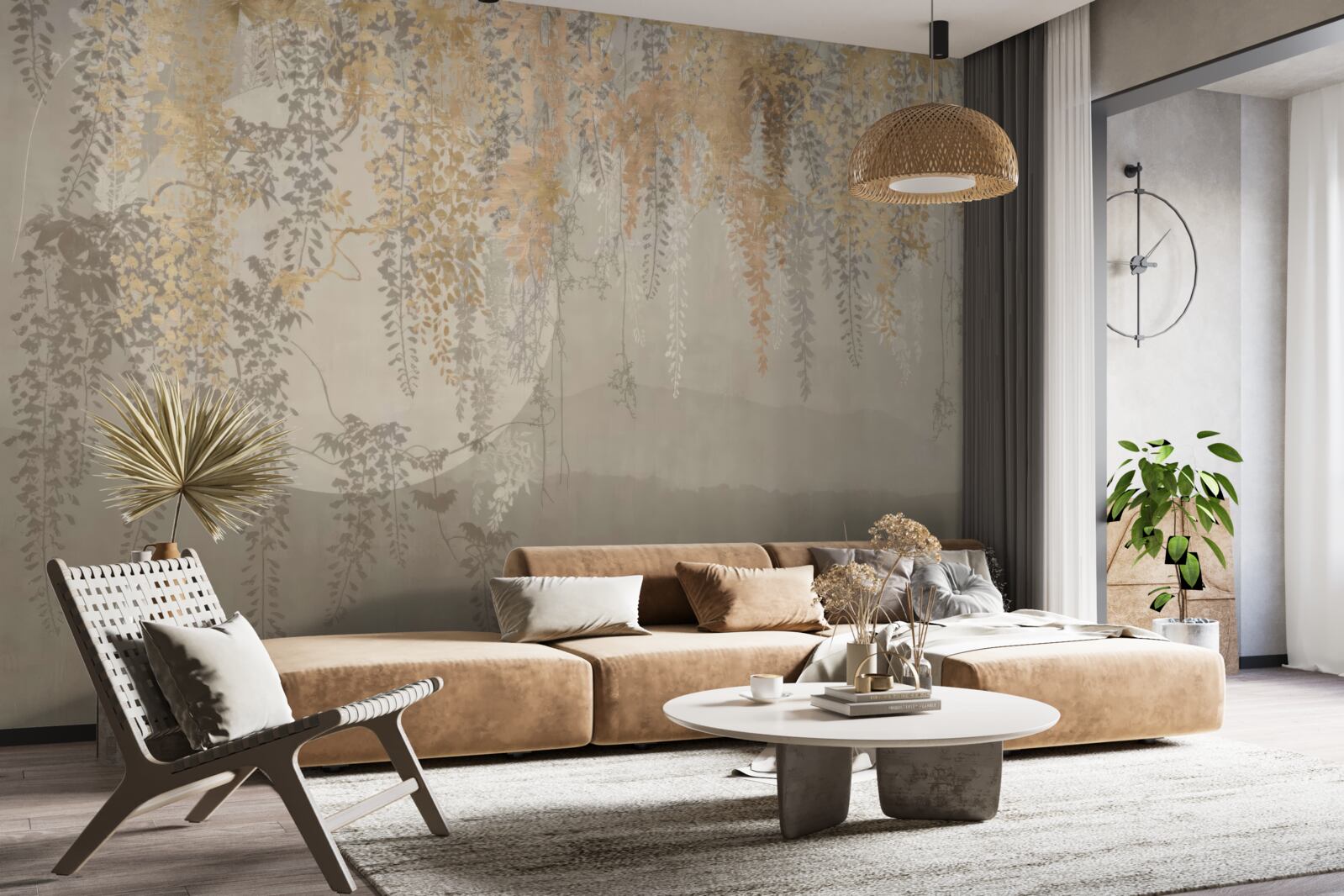 Fototapeta tenké rastliny siahajúce nadol