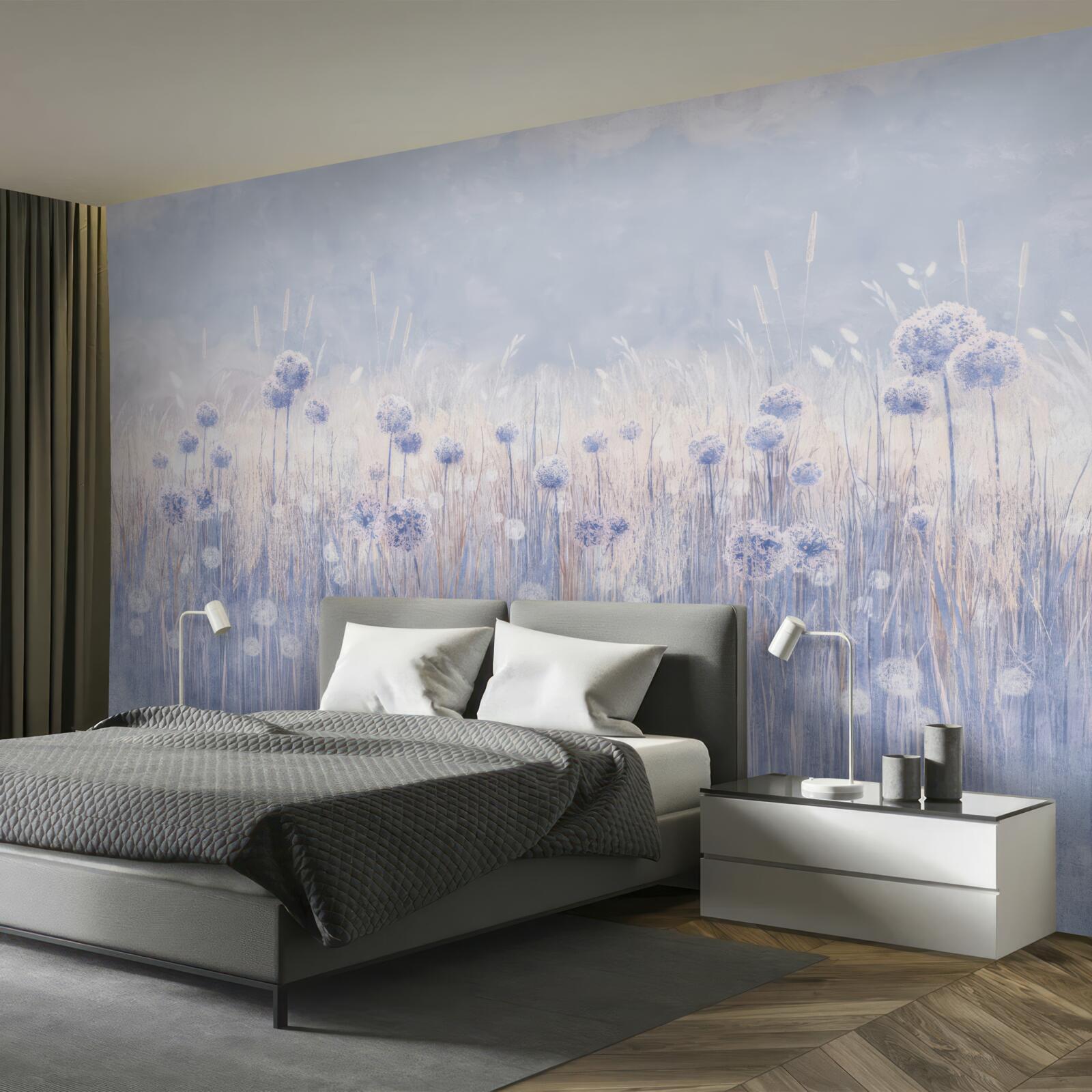 Fototapeta lila-farebné rastliny na svetlom pozadí