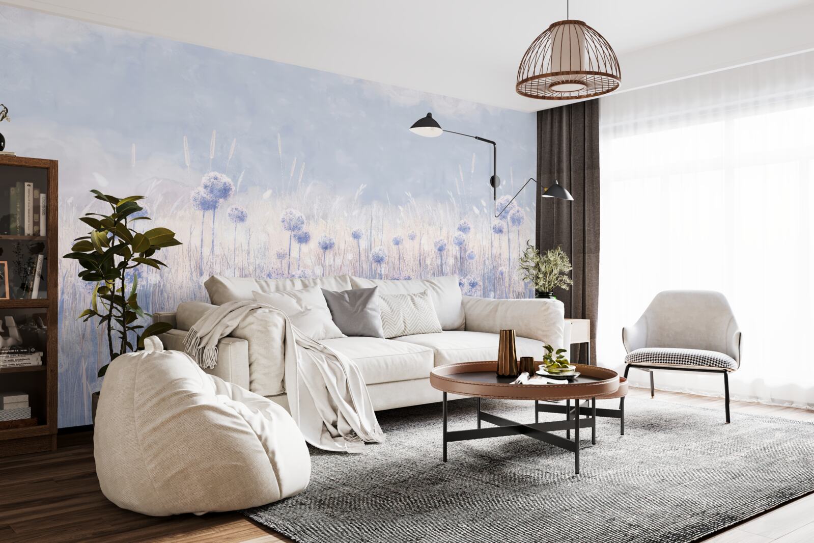 Fototapeta lila-farebné rastliny na svetlom pozadí