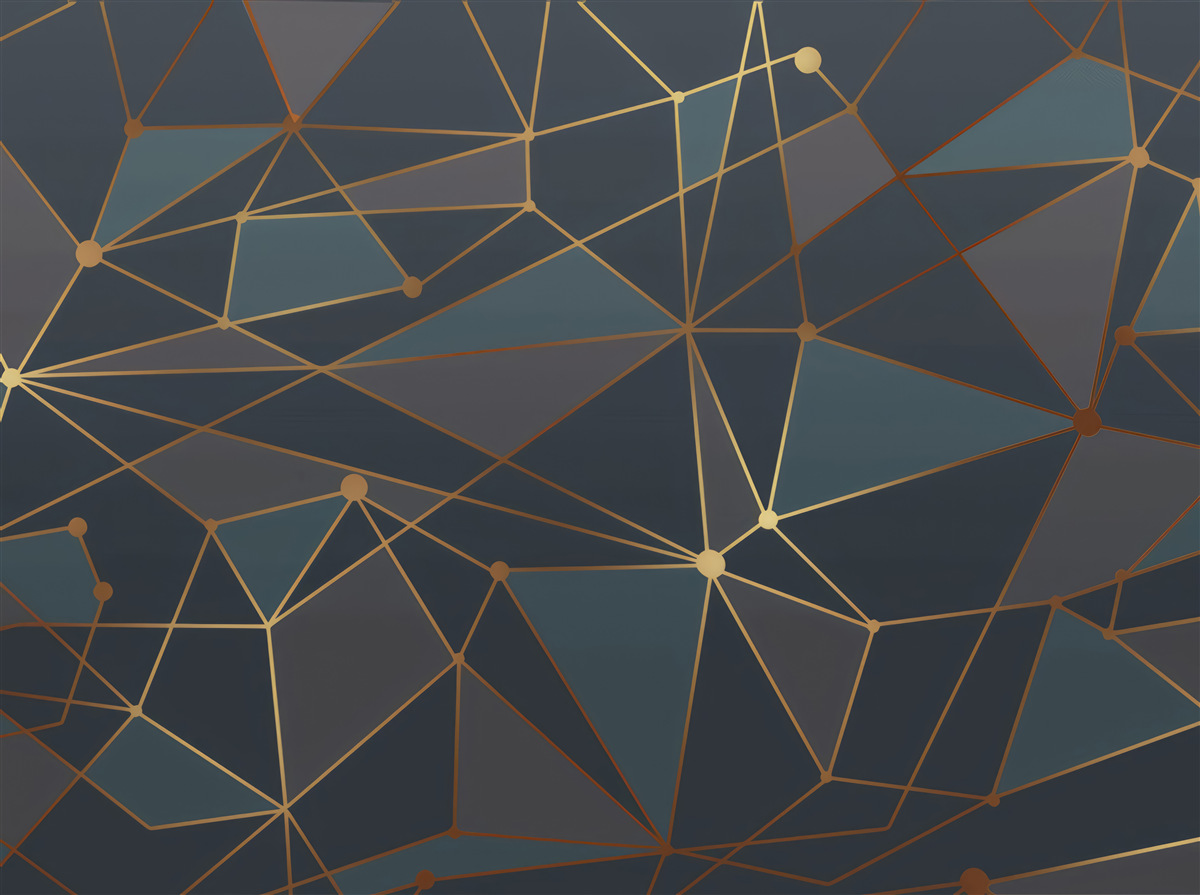 Fototapeta pozadie s geometrickými tvarmi v tmavých odtieňoch