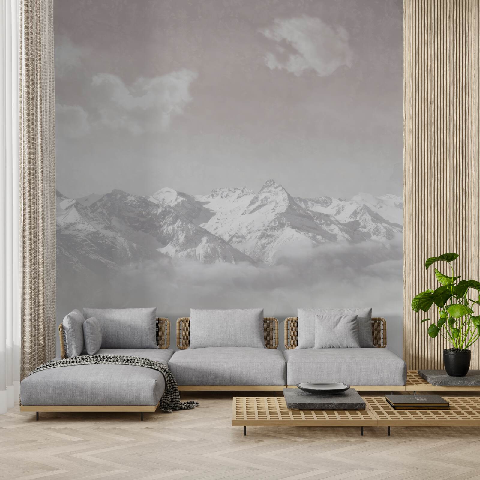 Fototapeta hmlisté hory