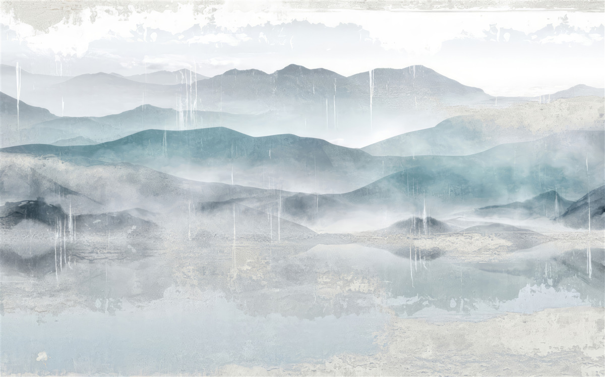 Fototapeta rozmazané obrysy hôr