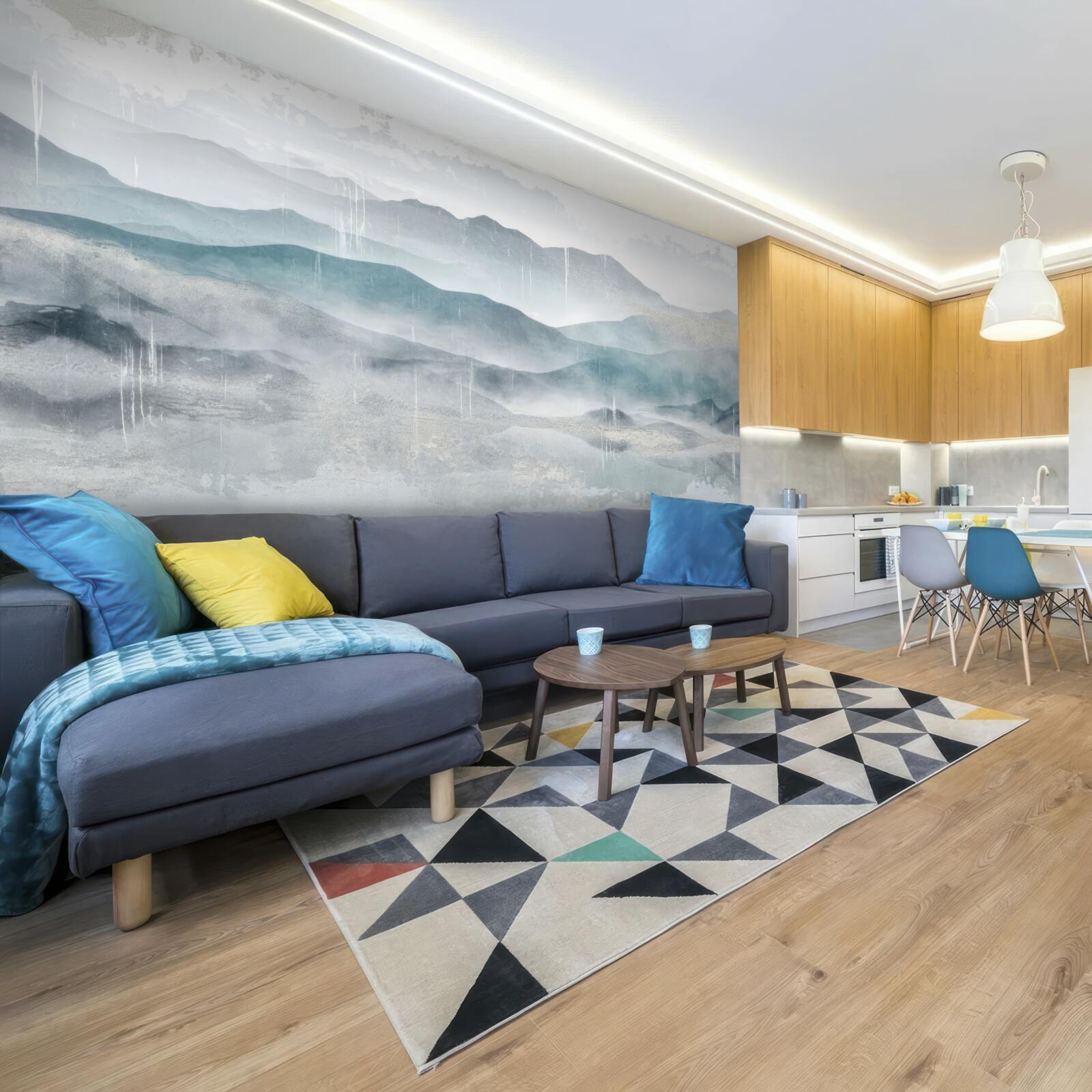 Fototapeta rozmazané obrysy hôr