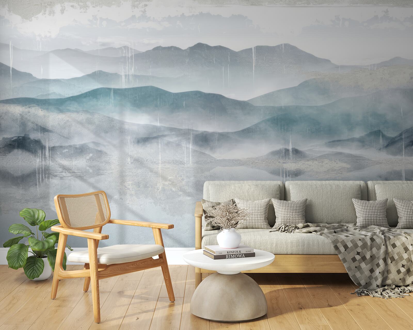 Fototapeta rozmazané obrysy hôr