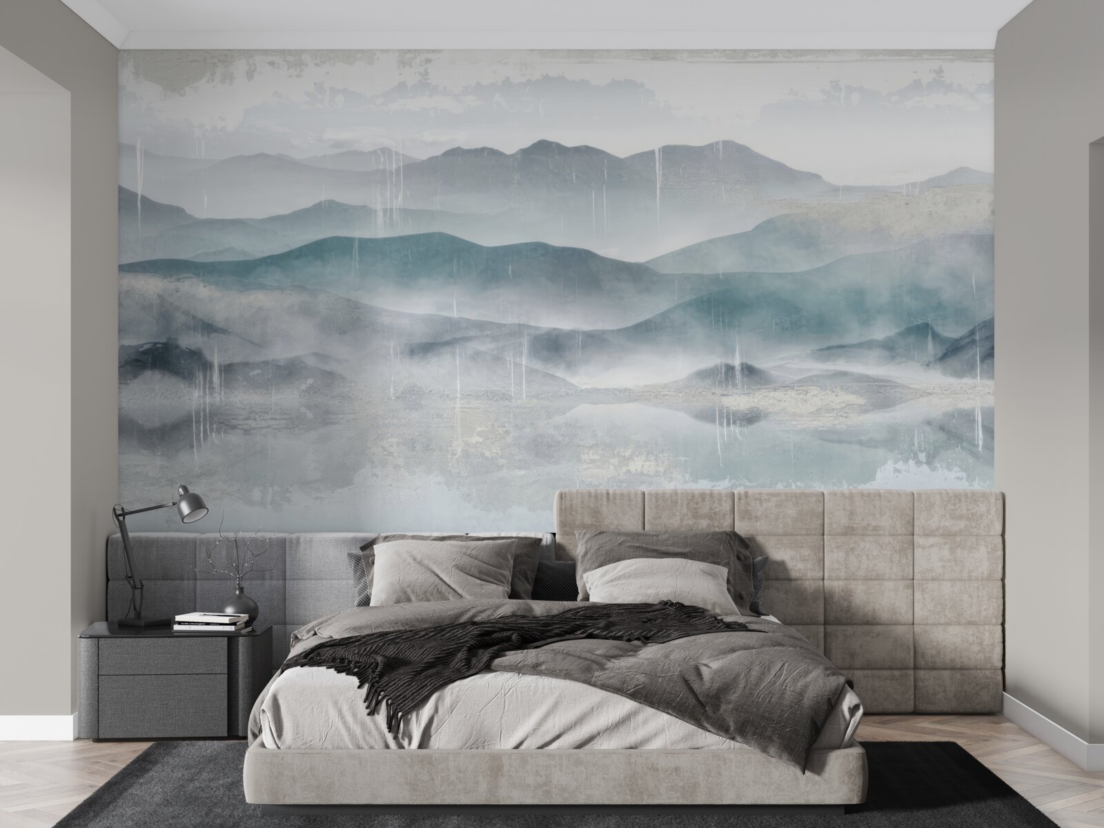 Fototapeta rozmazané obrysy hôr