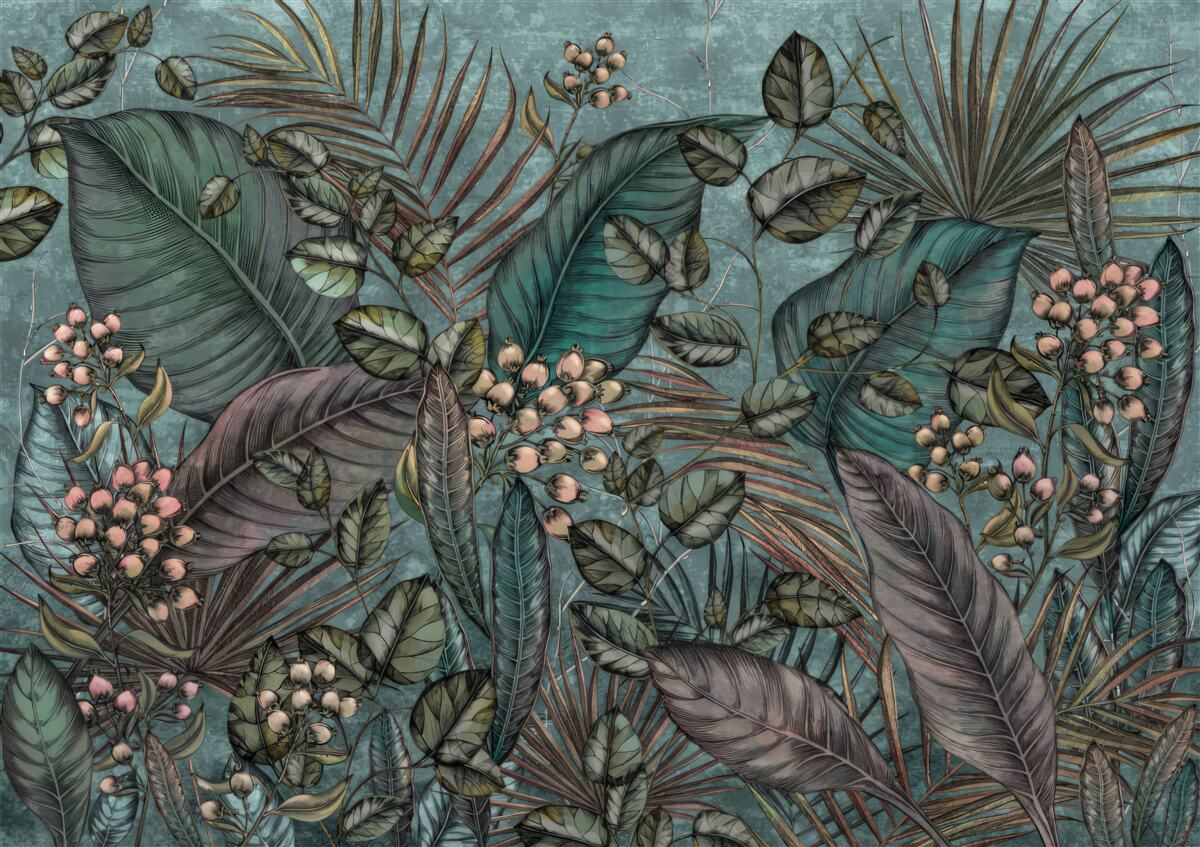 Fototapeta tmavé pozadie listov