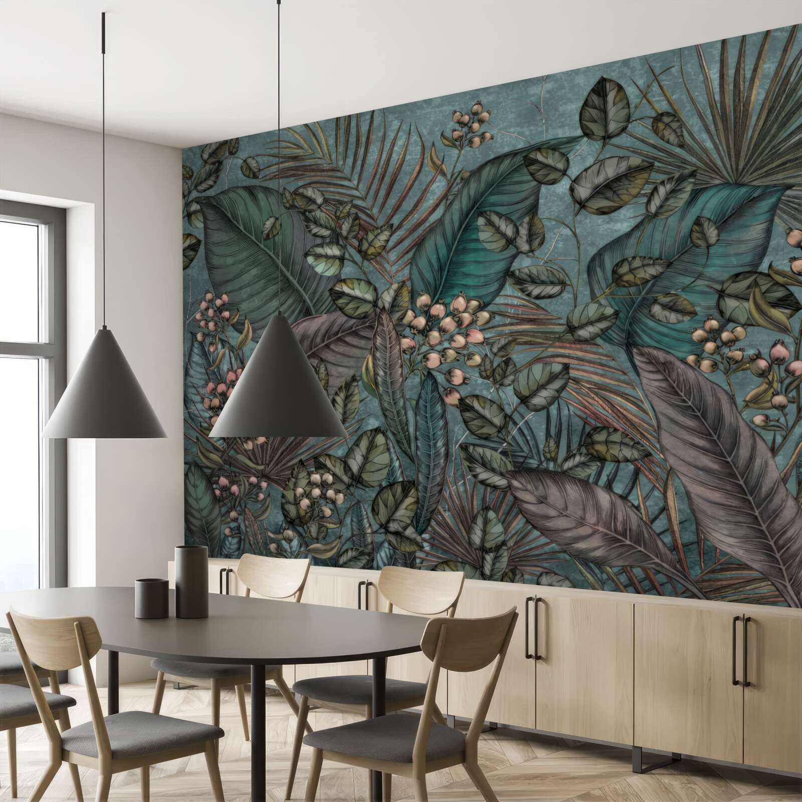 Fototapeta tmavé pozadie listov