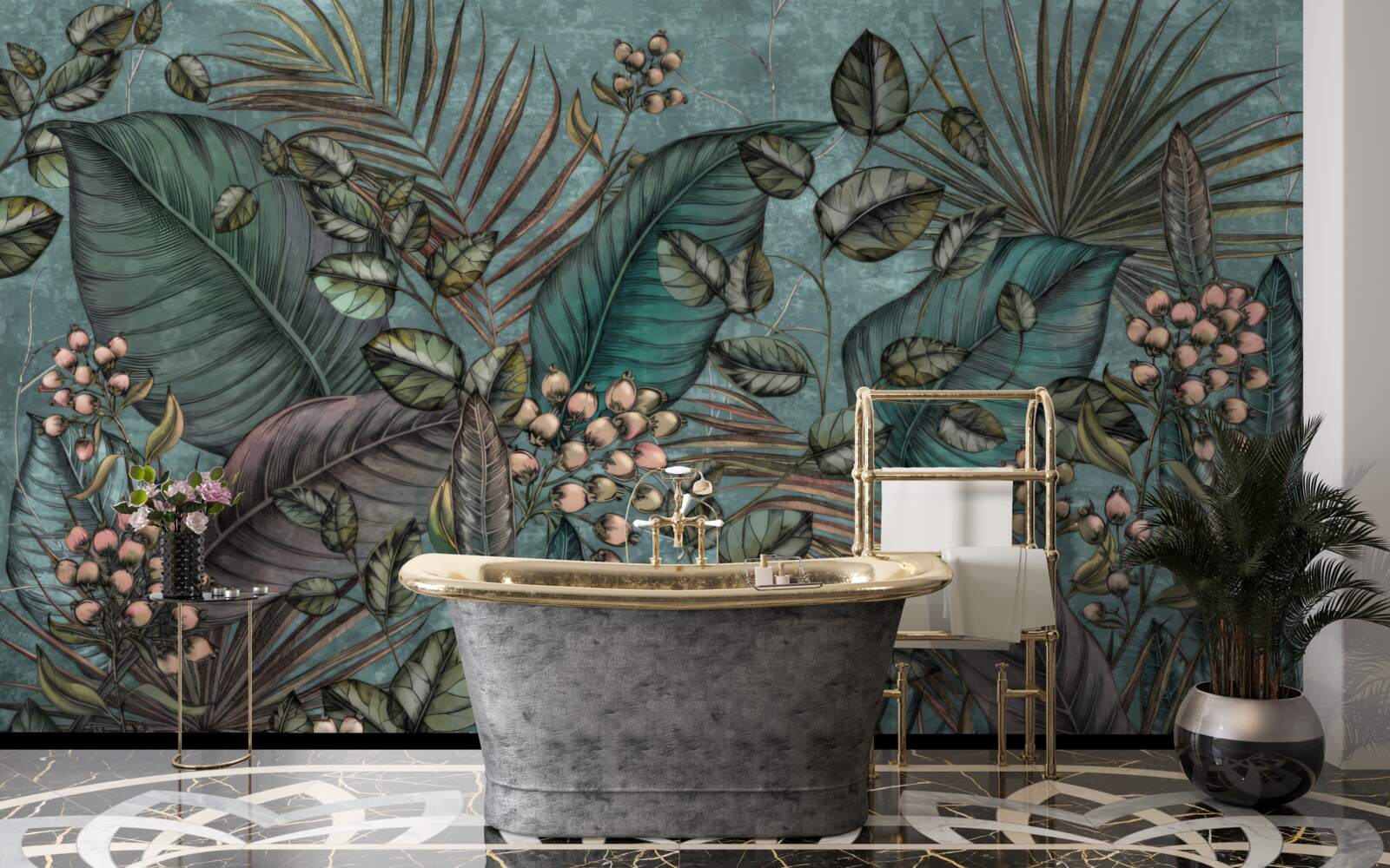 Fototapeta tmavé pozadie listov