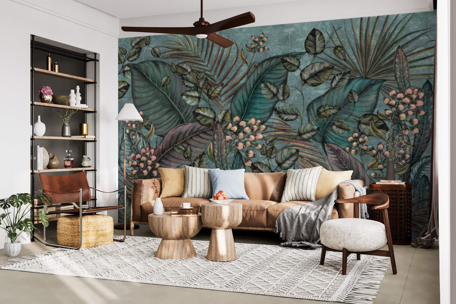 Fototapeta tmavé pozadie listov