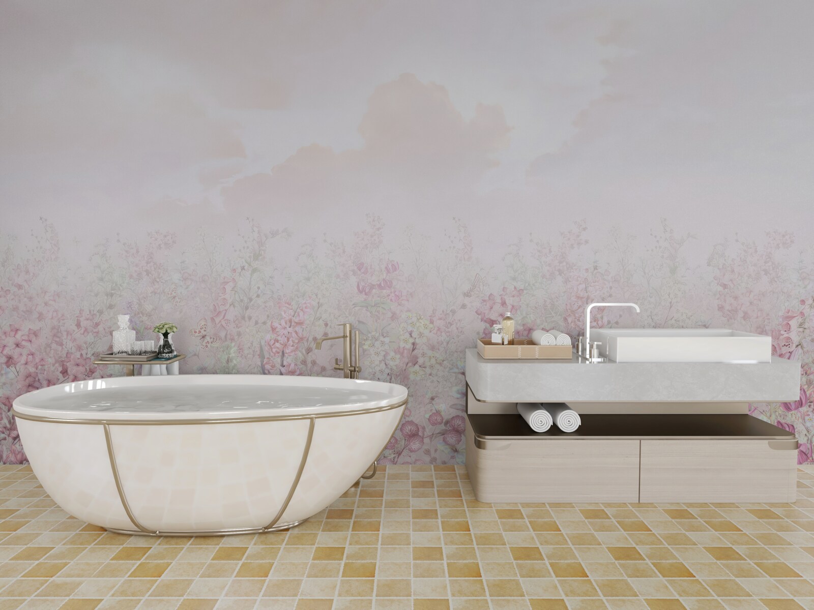 Fototapeta Lúka obsypaná kvetmi