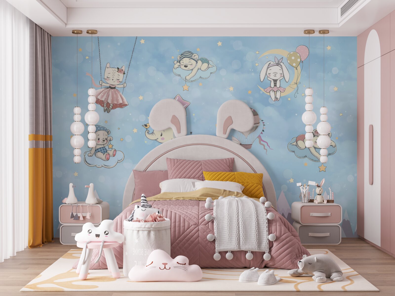 Fototapeta zvieratá sa hrajú na oblohe