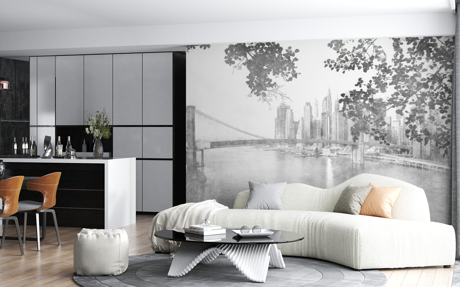 Fototapeta čiernobiely new york