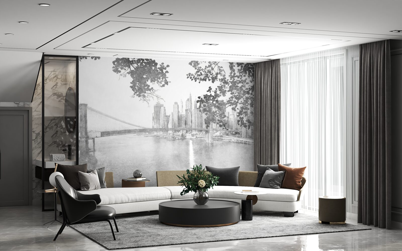 Fototapeta čiernobiely new york