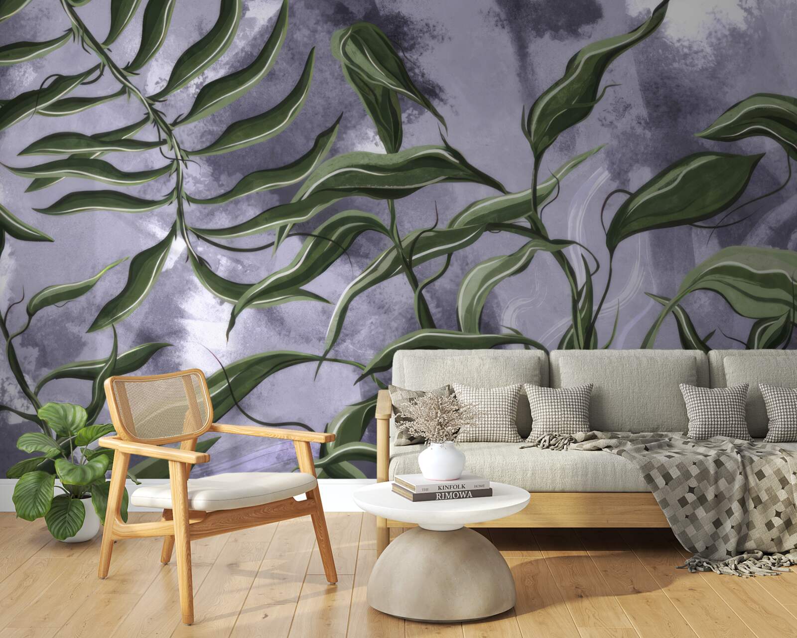 Fototapeta Pod vodou sú zelené listy paprade