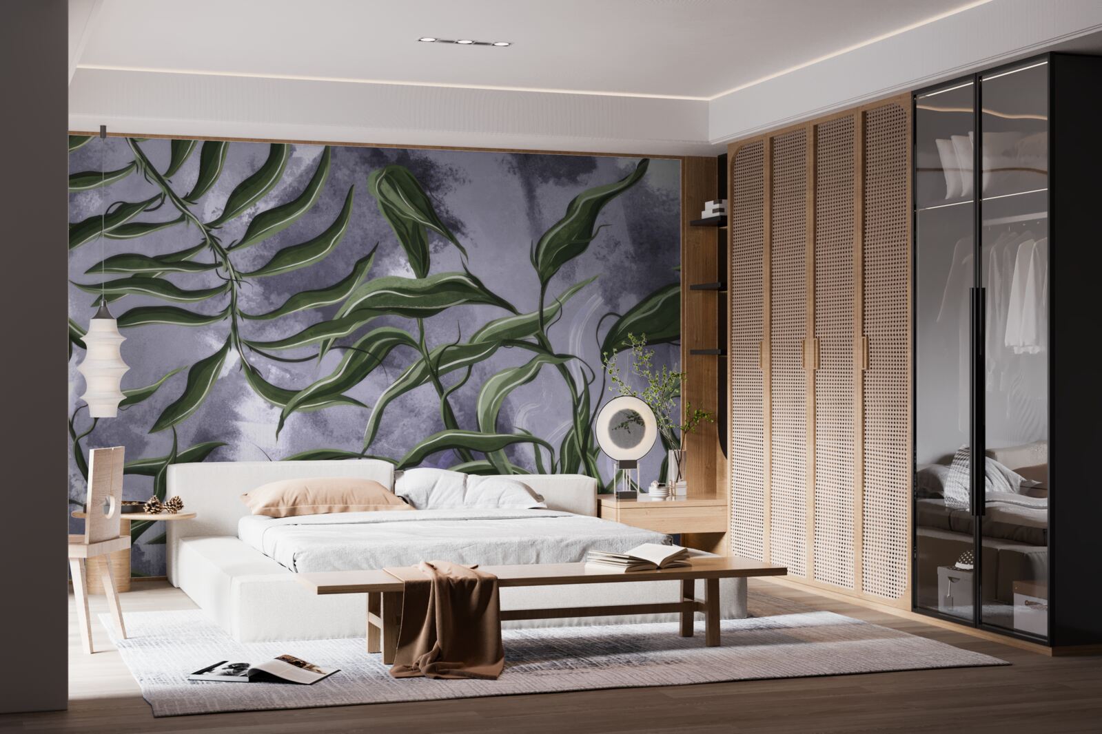 Fototapeta Pod vodou sú zelené listy paprade