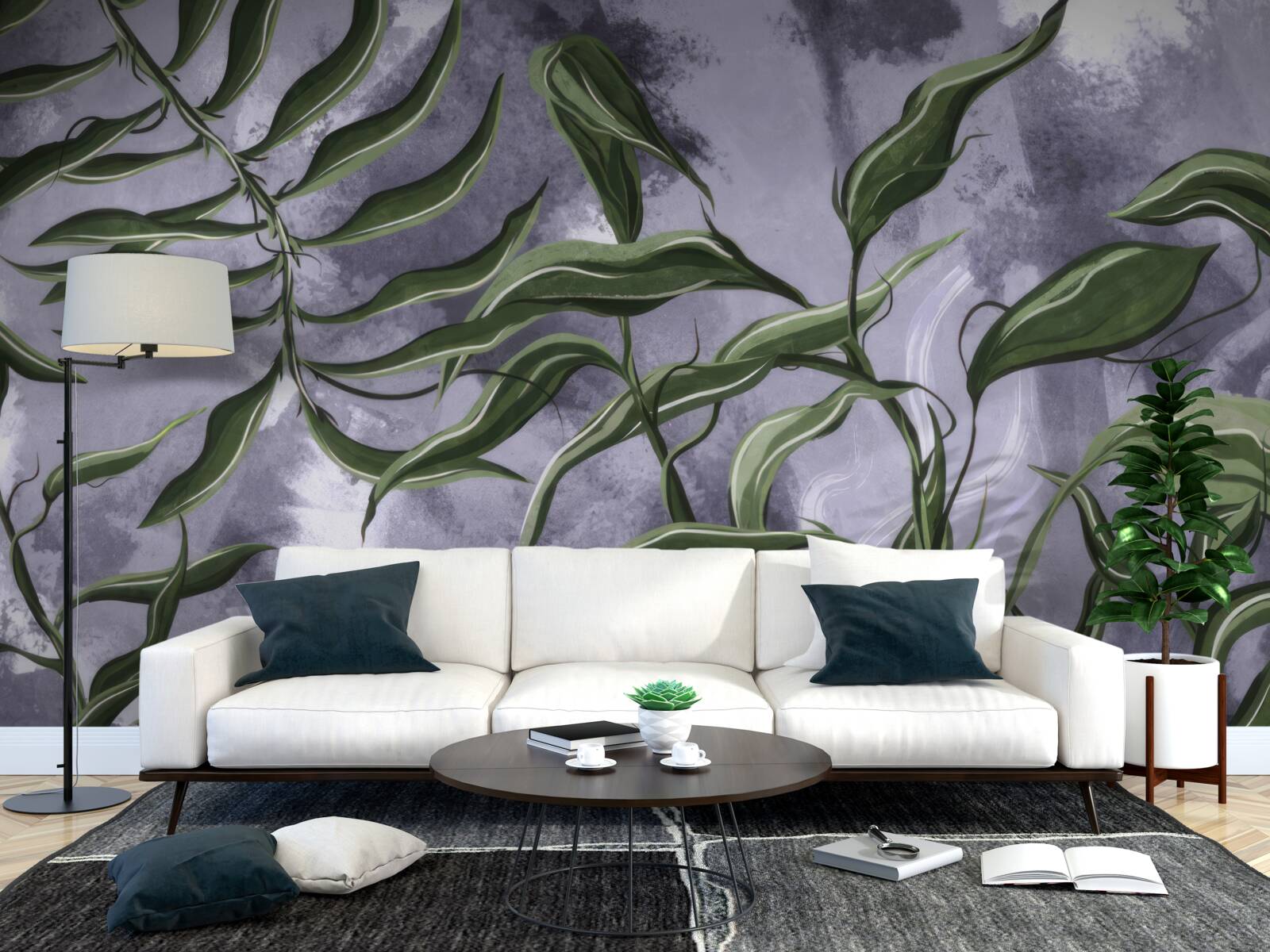 Fototapeta Pod vodou sú zelené listy paprade