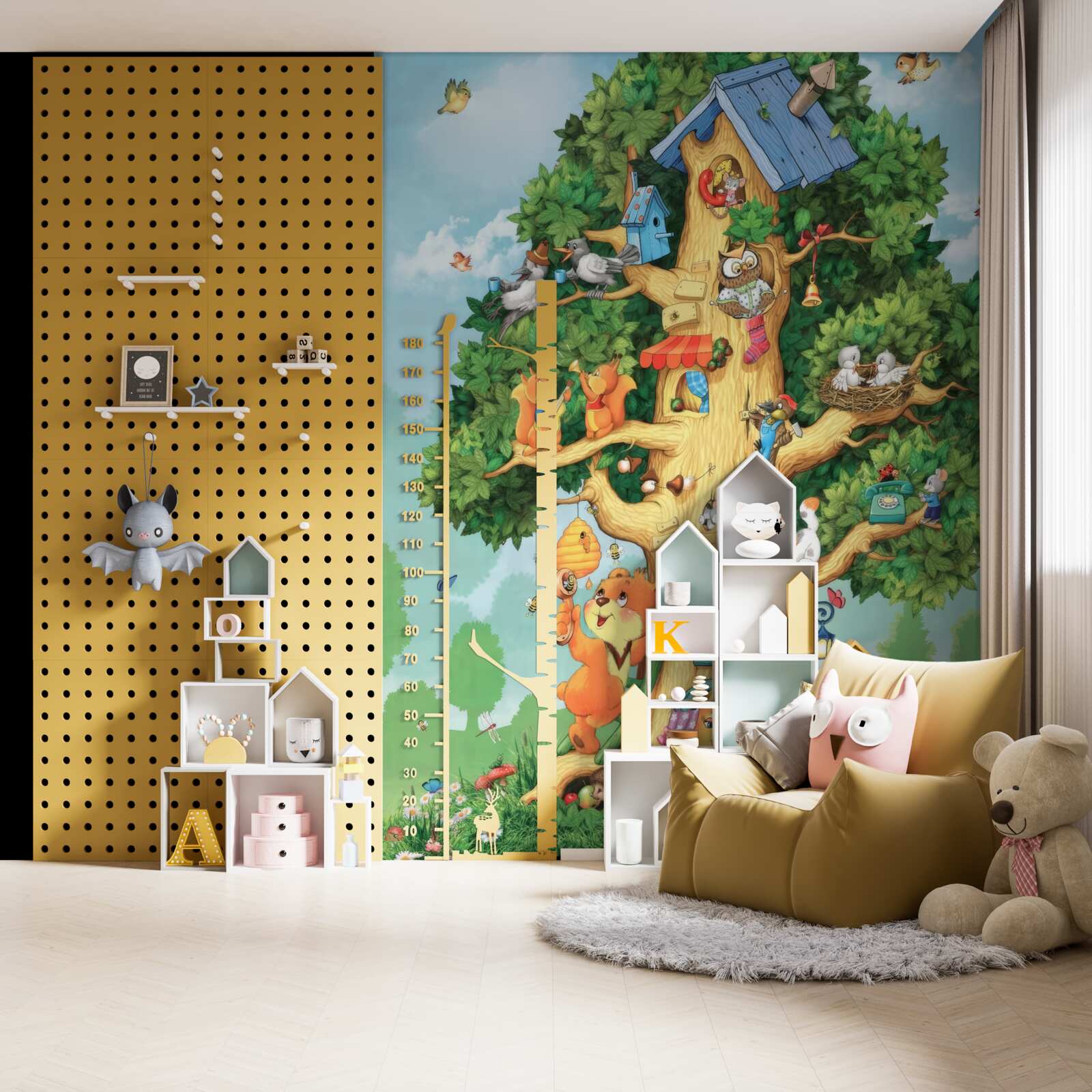 Fototapeta spoločný domov pre všetkých obyvateľov lesa