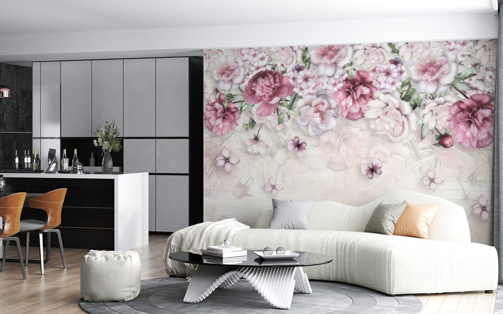 Fototapeta kvitnúce pivonky v sýtom fialovom odtieni