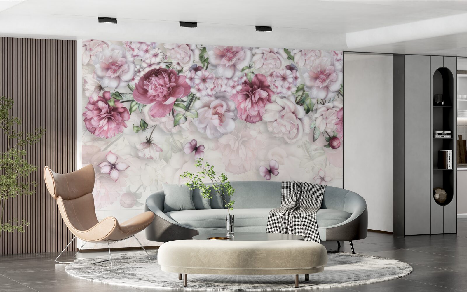 Fototapeta kvitnúce pivonky v sýtom fialovom odtieni