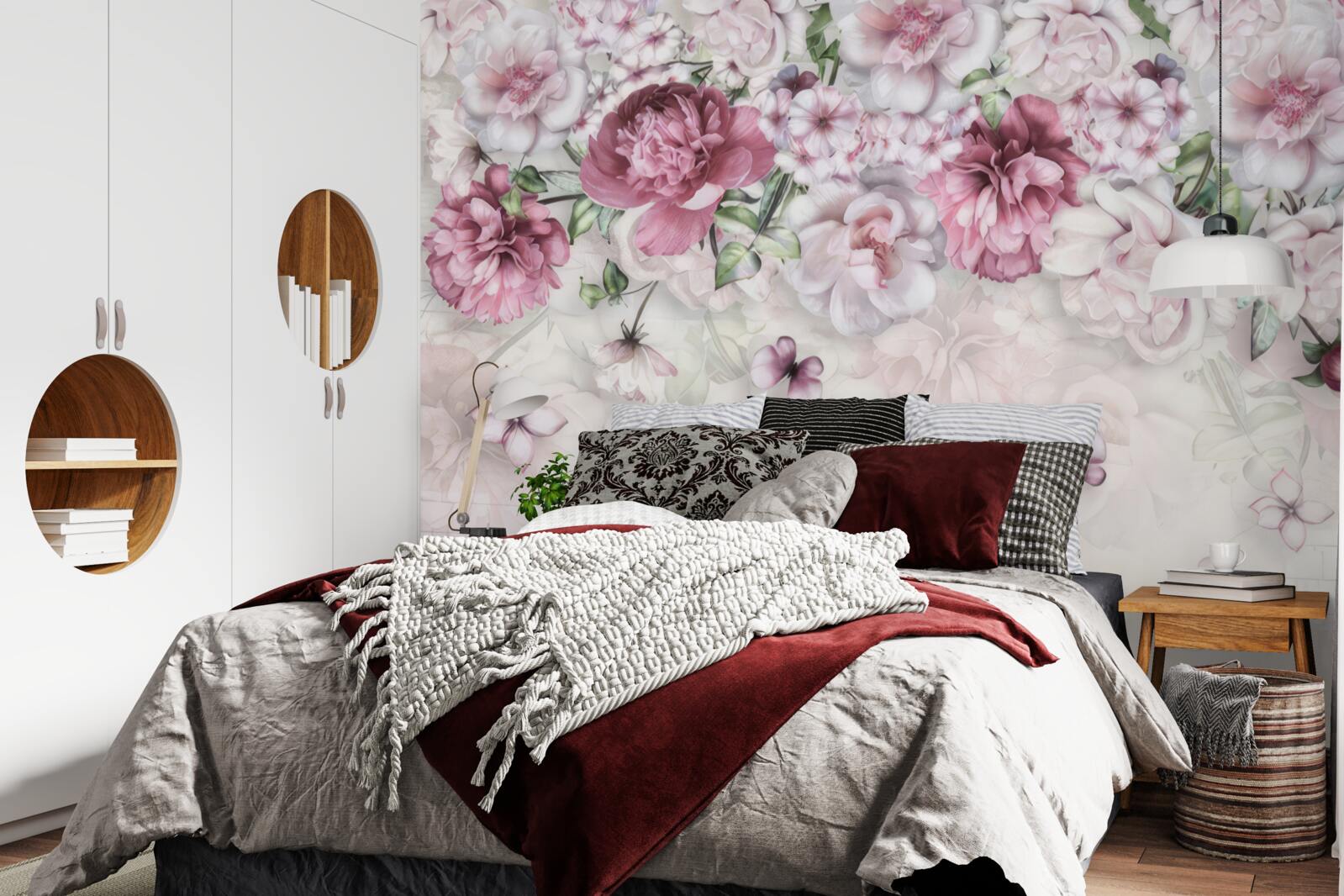 Fototapeta kvitnúce pivonky v sýtom fialovom odtieni