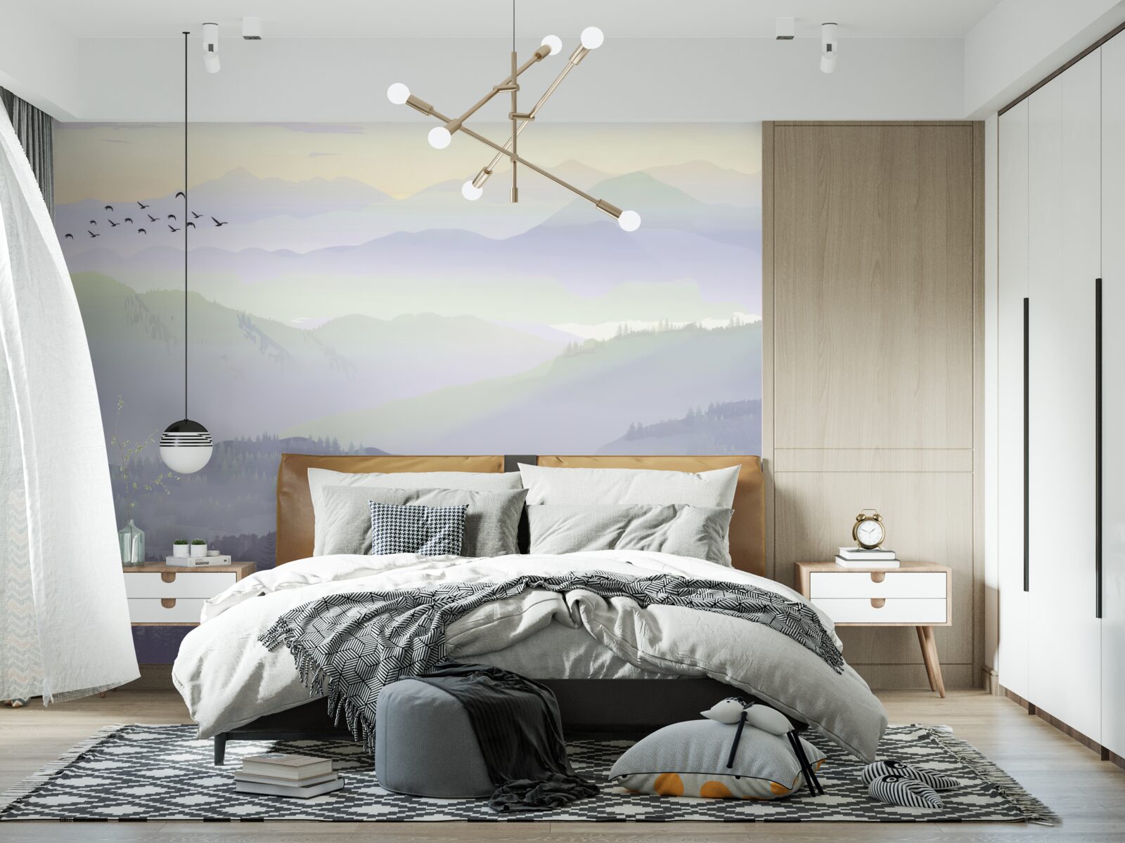 Fototapeta vtáky sa vracajú do spiaceho lesa