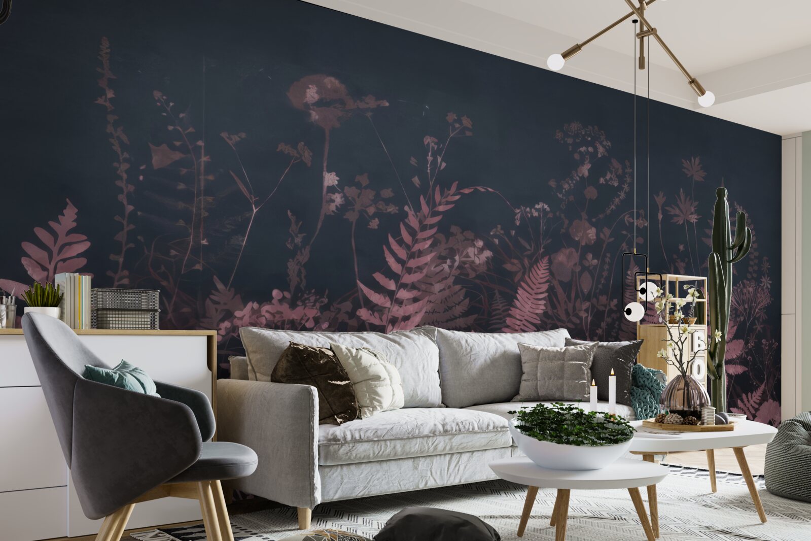 Fototapeta podvodná fialová papraď