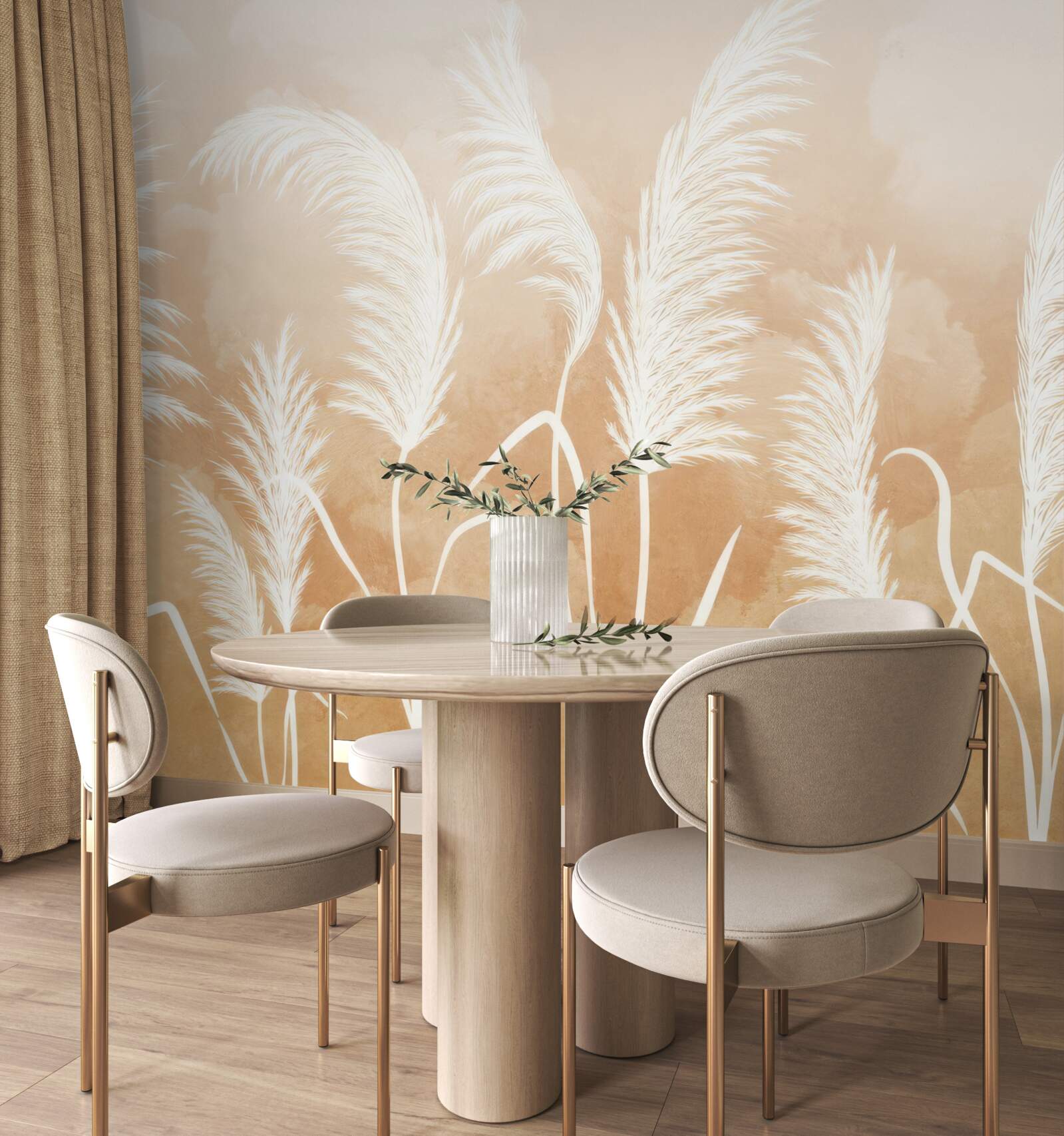 Fototapeta biele listy vlajú vo vetre