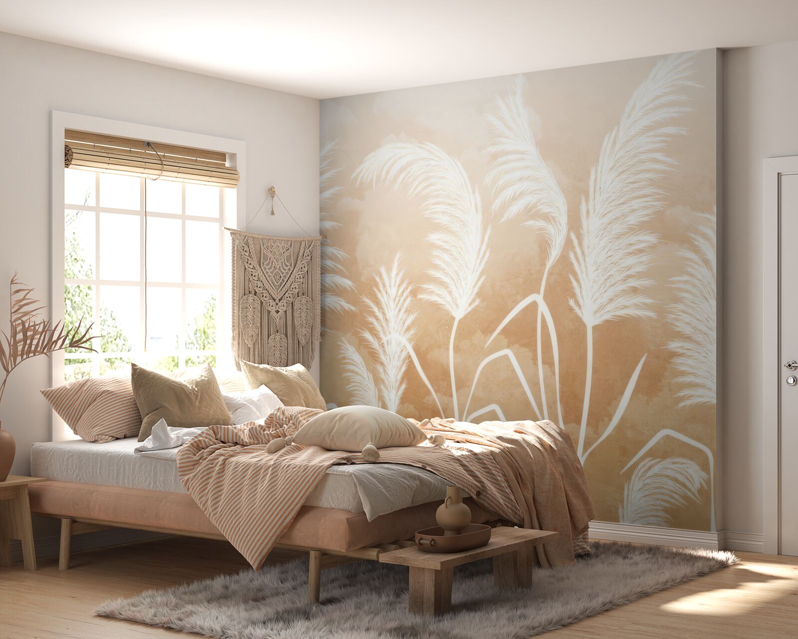 Fototapeta biele listy vlajú vo vetre