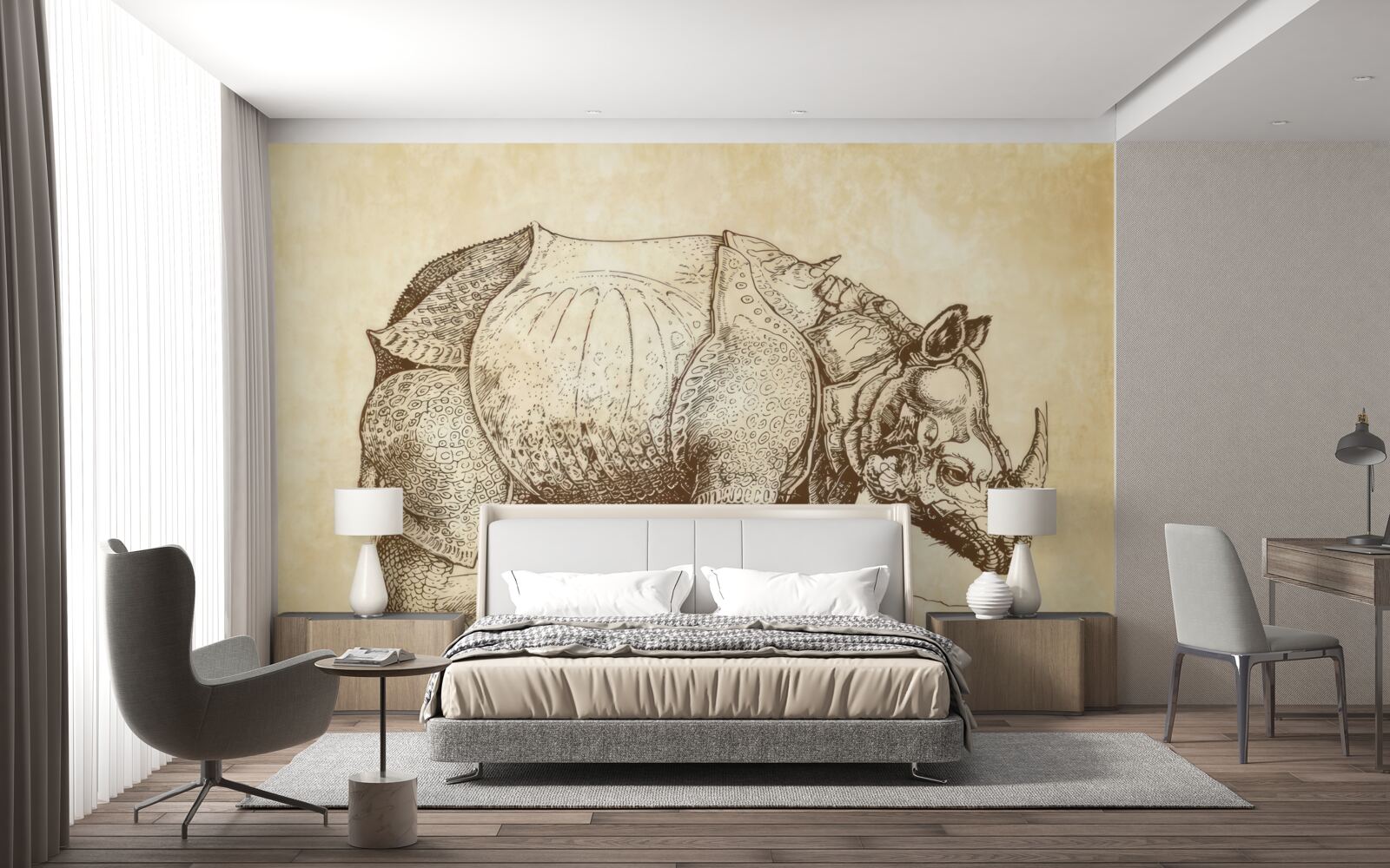 Fototapeta silný nosorožec