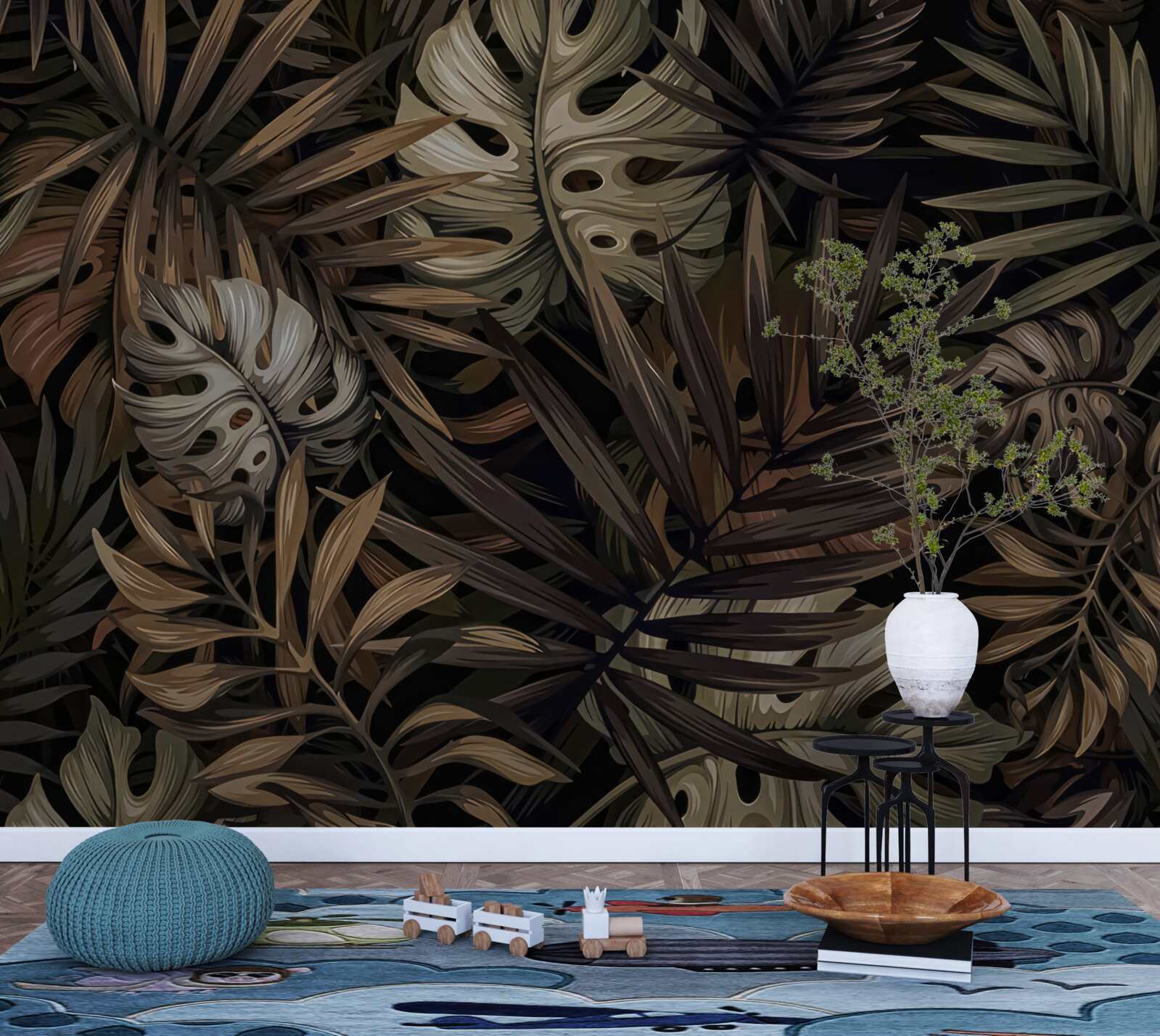 Fototapeta tropické listy v noci