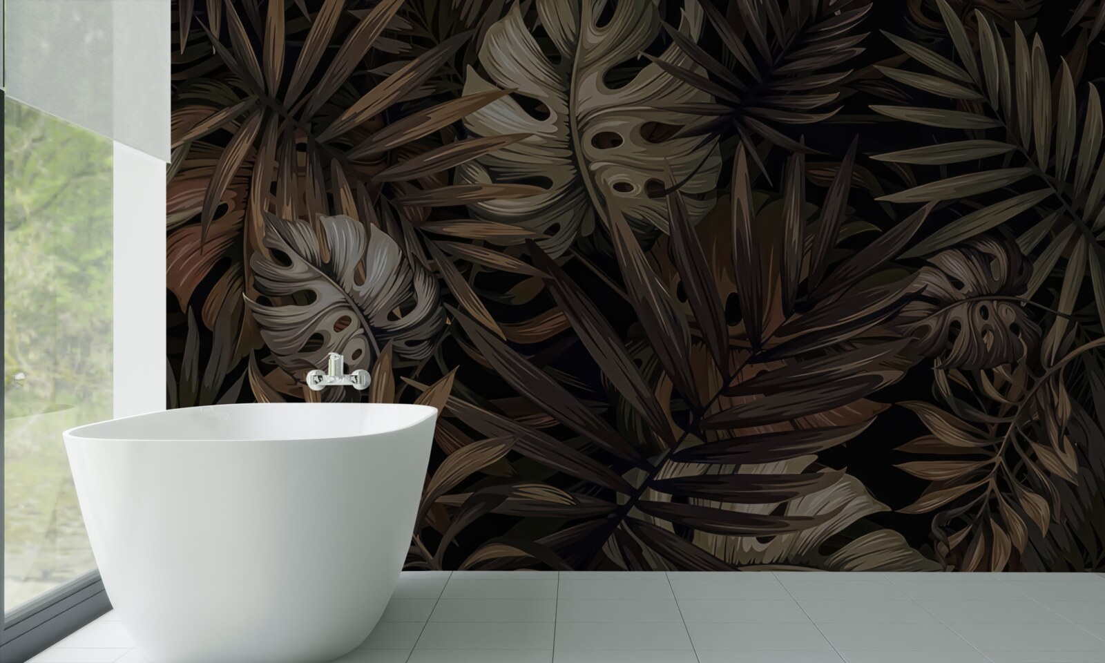 Fototapeta tropické listy v noci