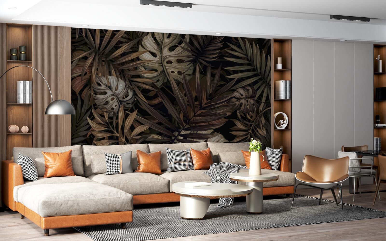 Fototapeta tropické listy v noci