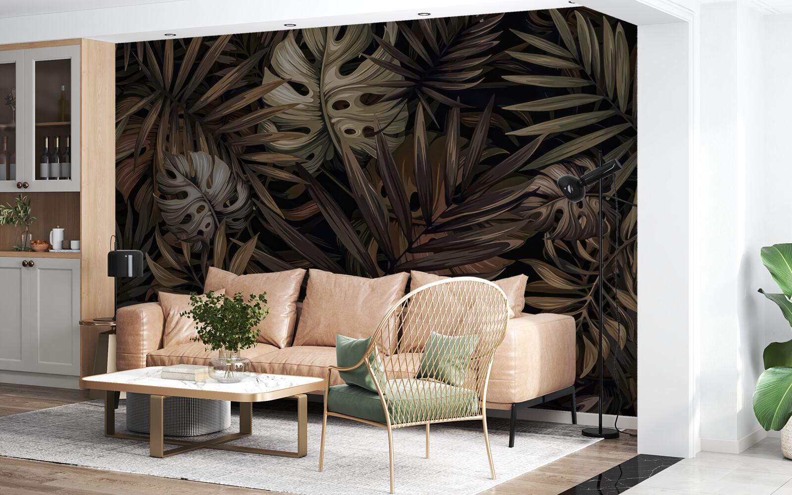 Fototapeta tropické listy v noci