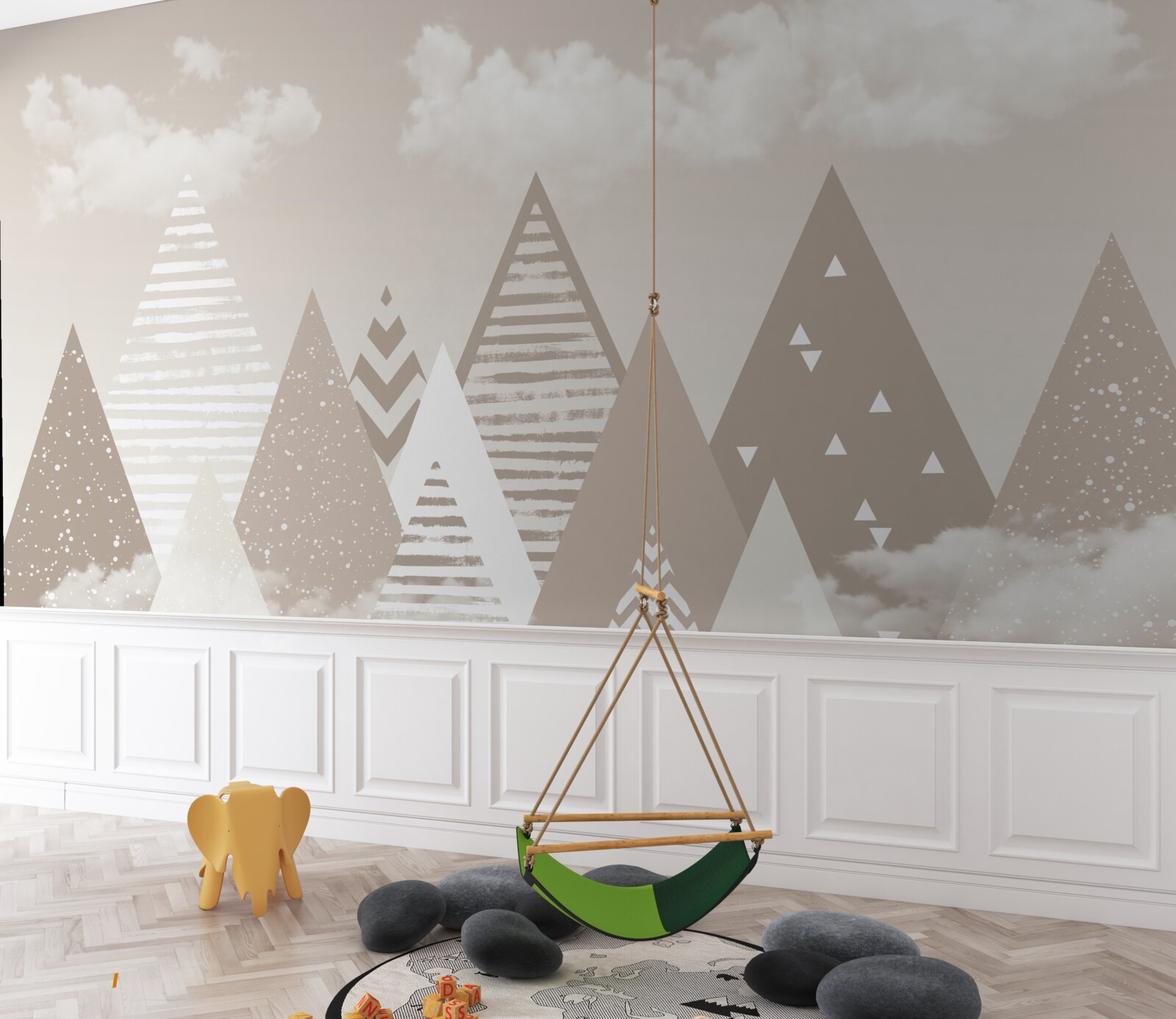 Fototapeta hory mrakov v abstrakcii