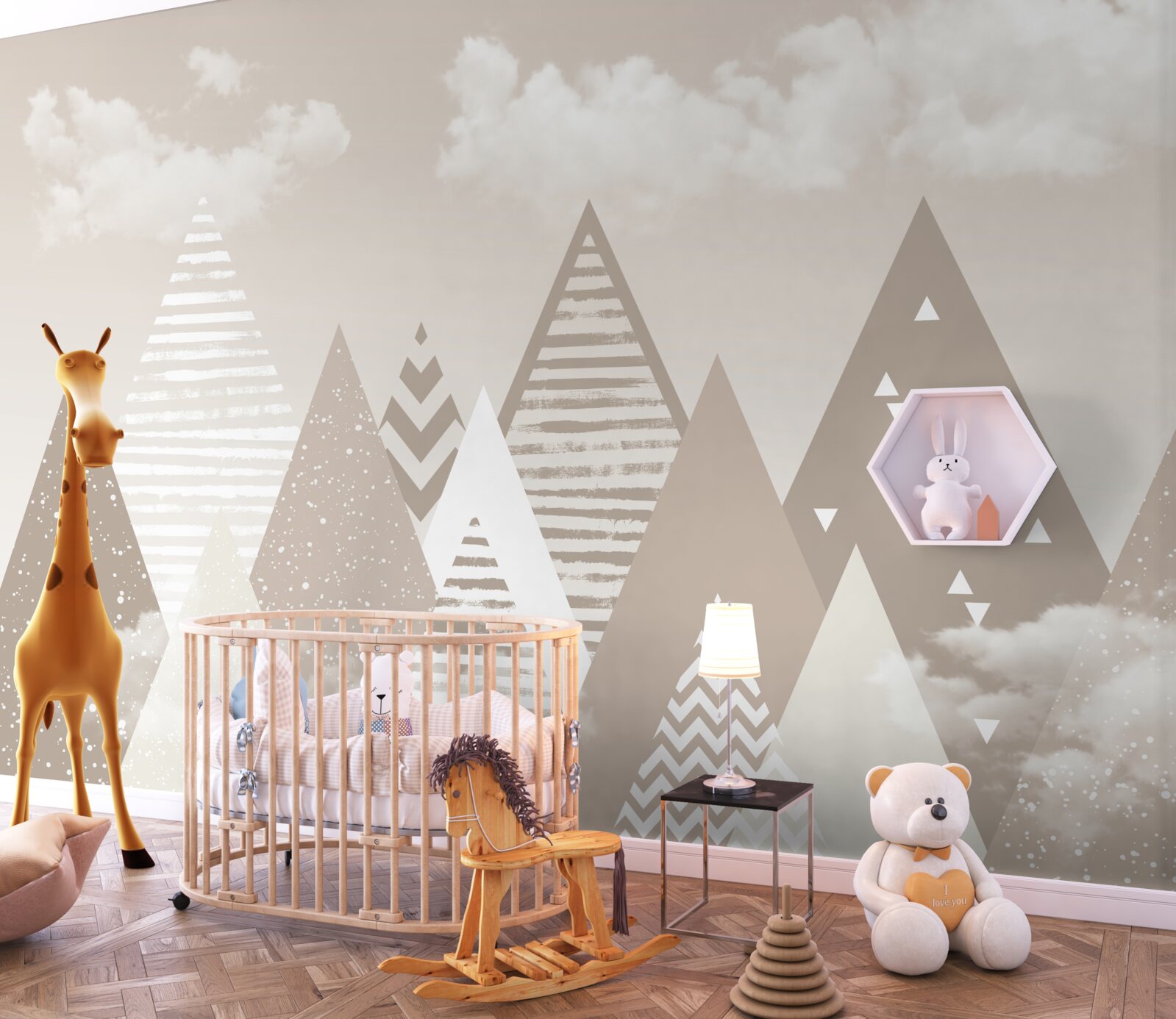 Fototapeta hory mrakov v abstrakcii