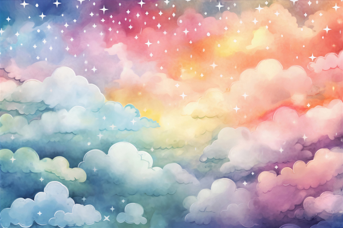 Fototapeta jasné oblaky všetkých farieb na oblohe