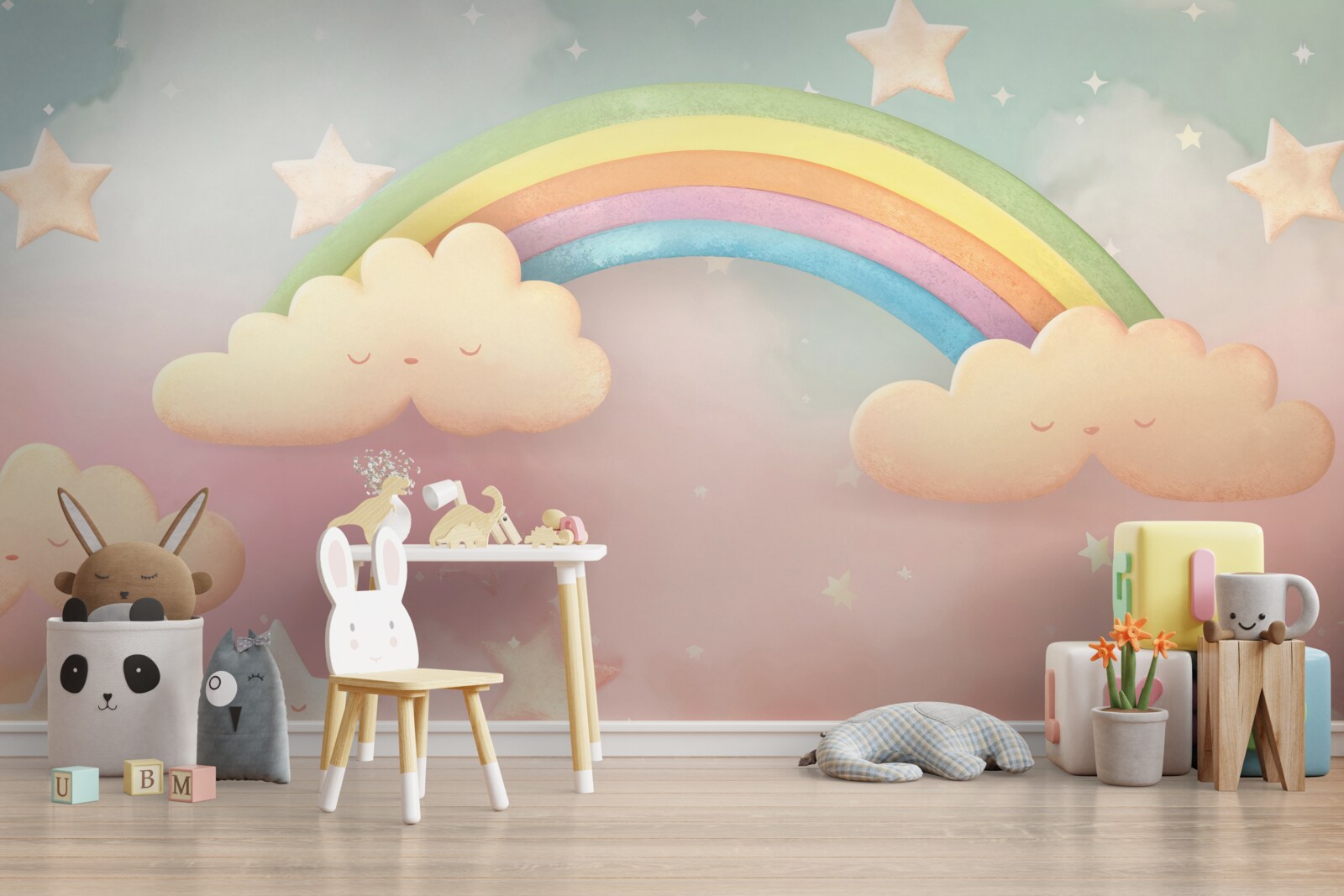 Fototapeta obrovská dúha na hviezdnej oblohe