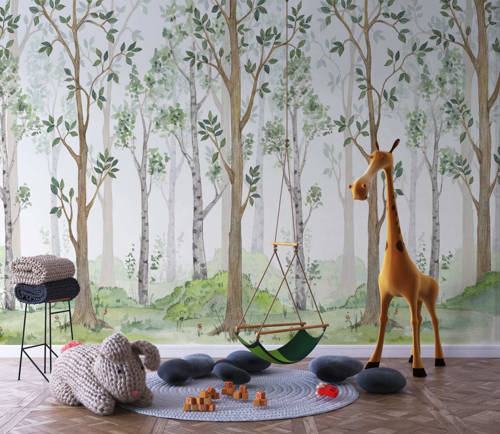 Fototapeta tenké zmiešané drevo