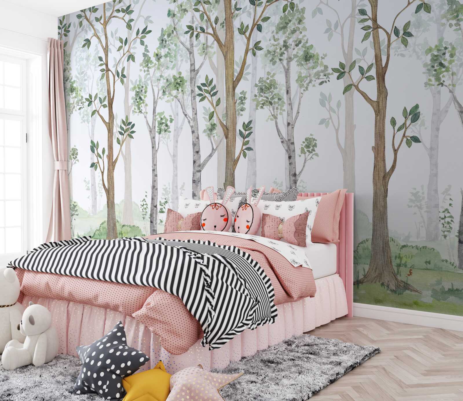 Fototapeta tenké zmiešané drevo