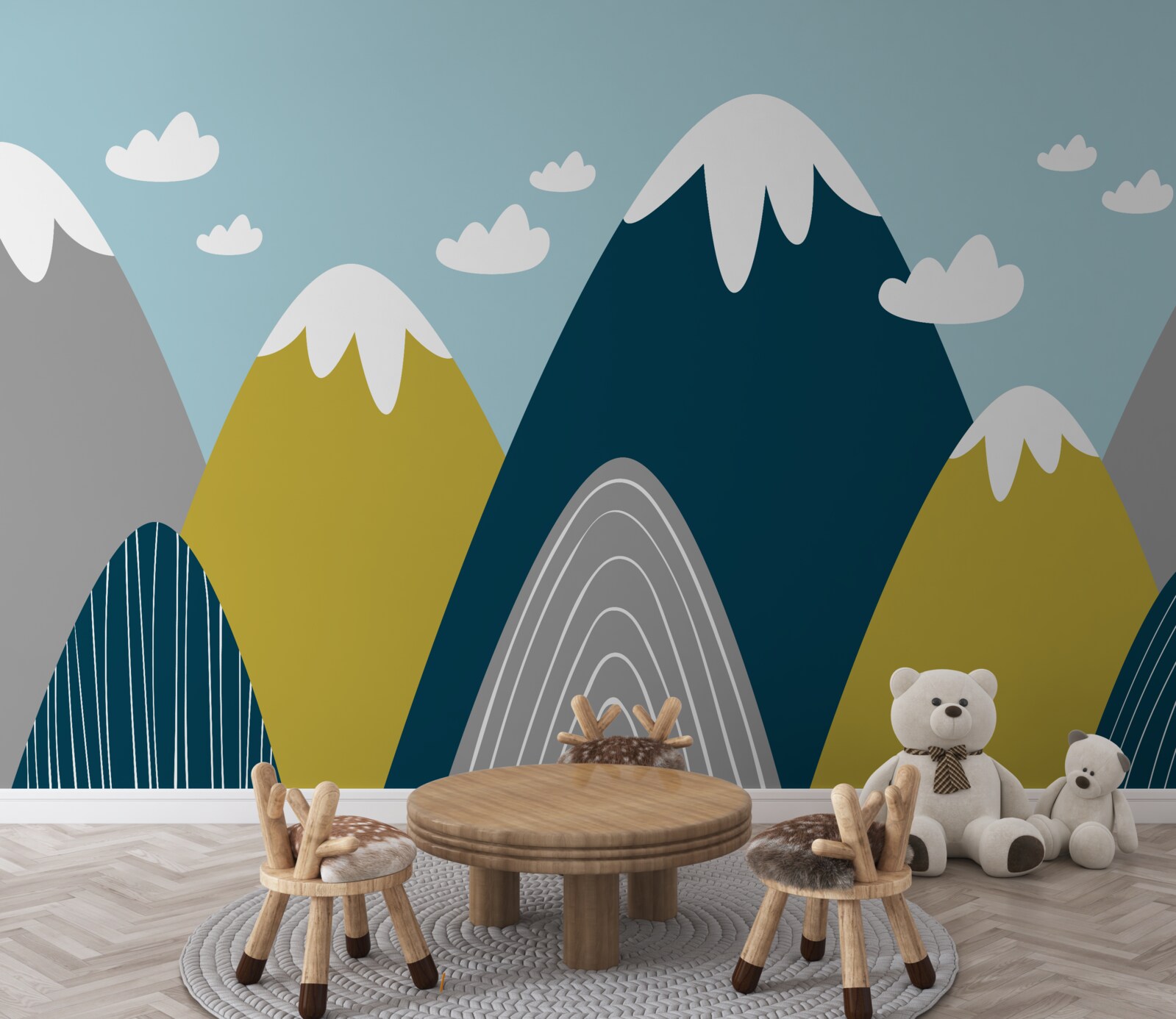 Fototapeta vrcholky hôr pokryté snehom