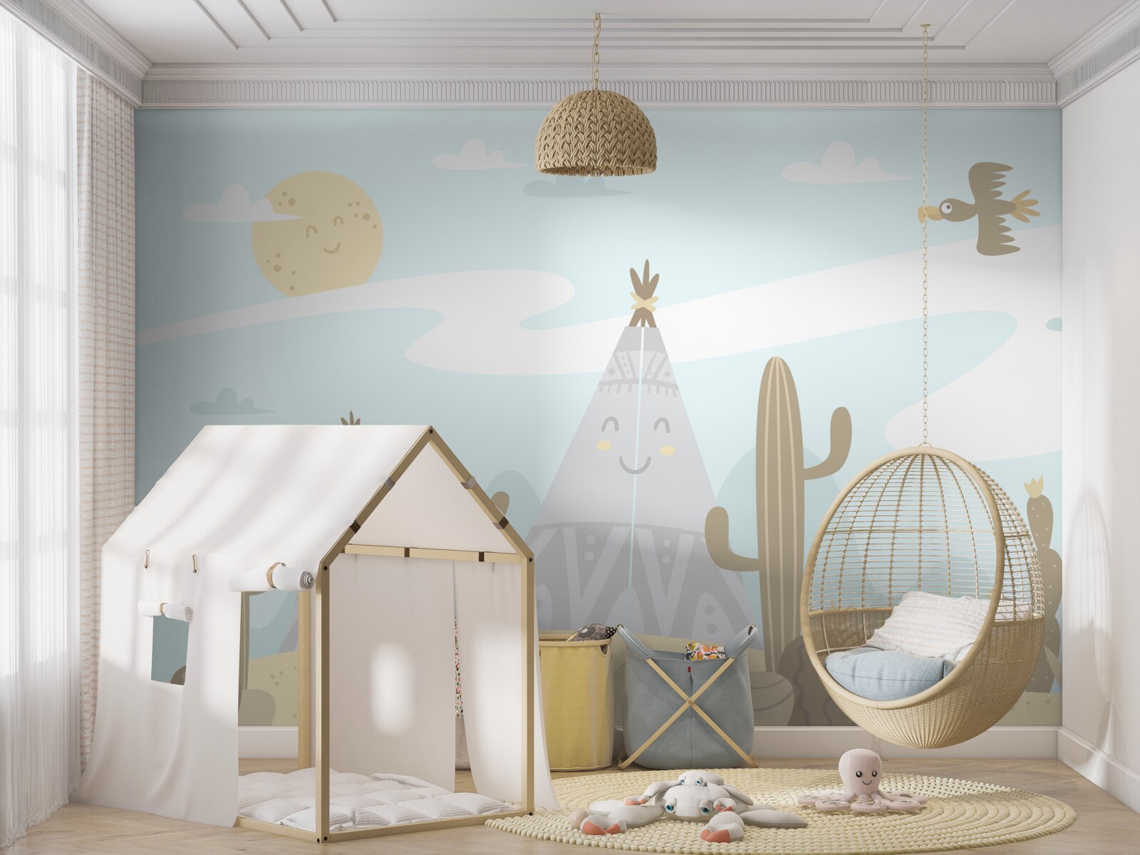 Fototapeta stany medzi kaktusmi v púšti