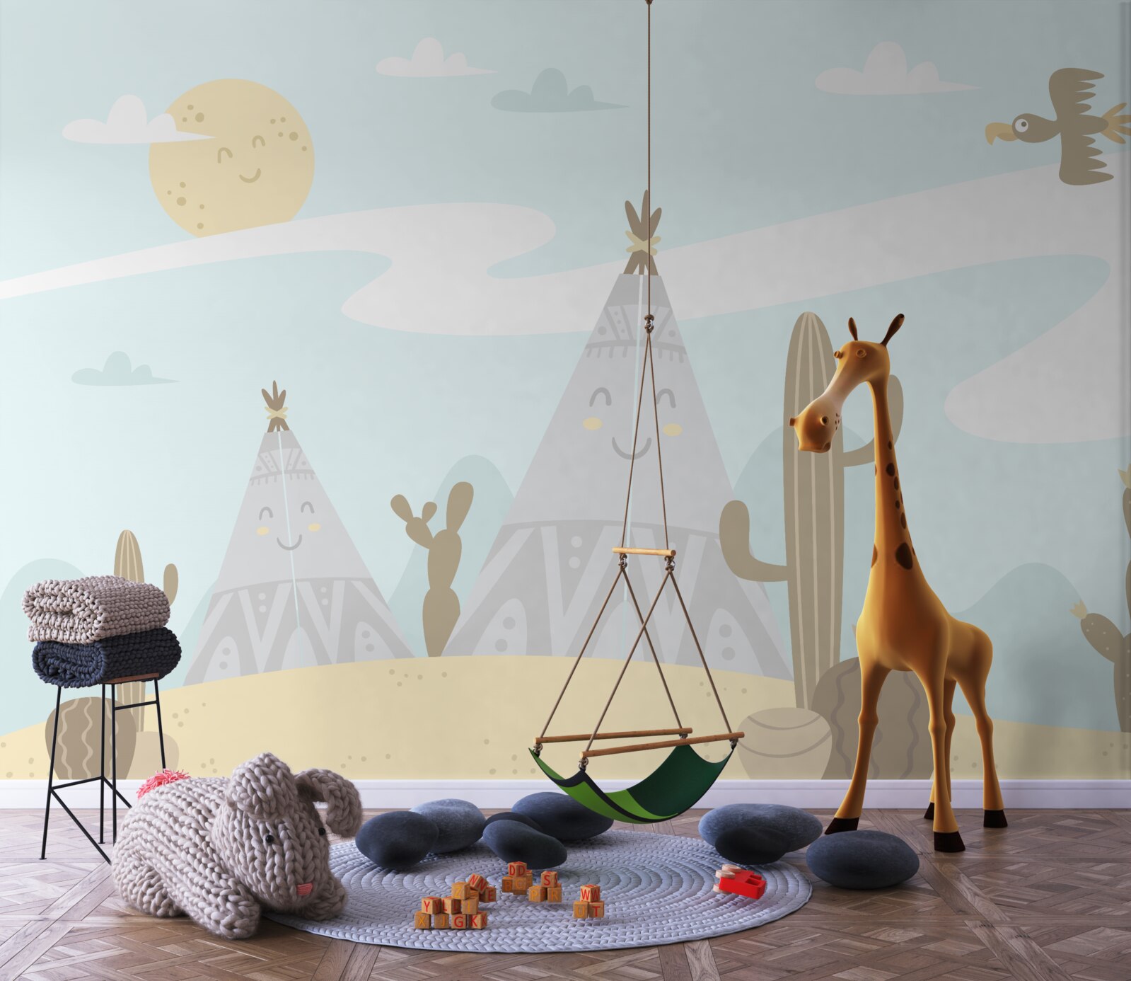 Fototapeta stany medzi kaktusmi v púšti