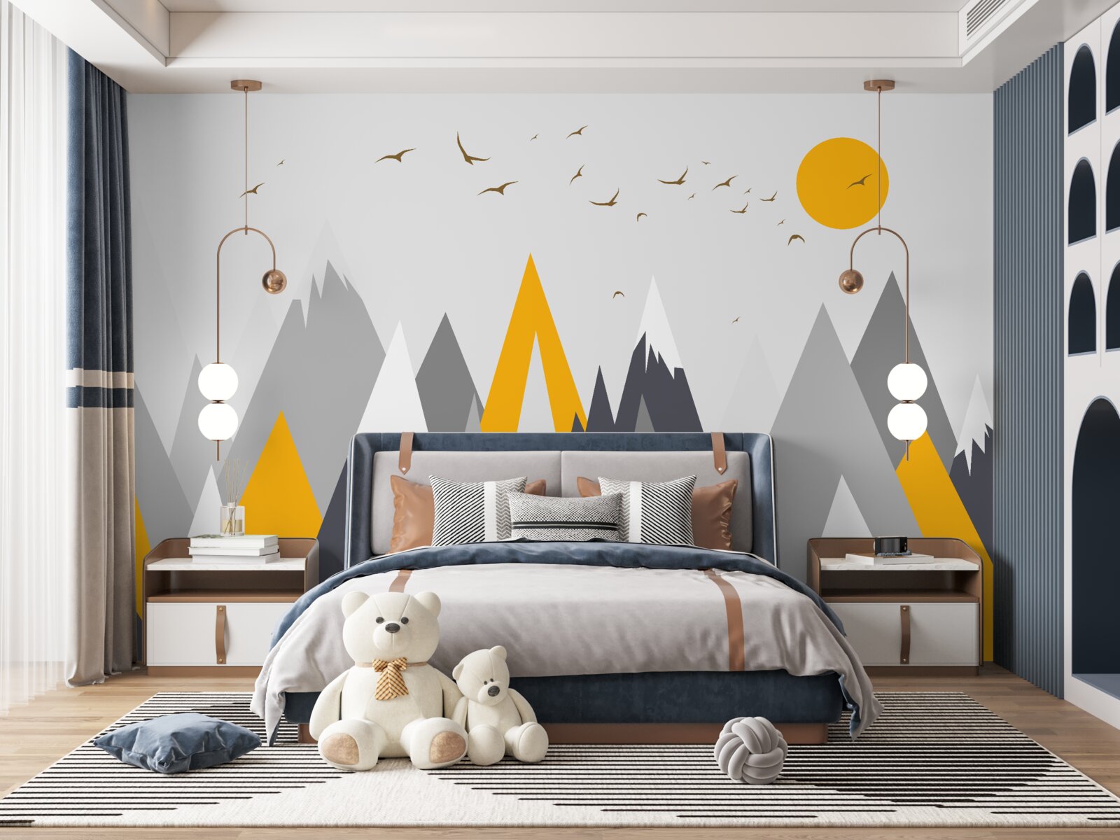 Fototapeta Slnečné lúče zalievajú vrcholky hôr