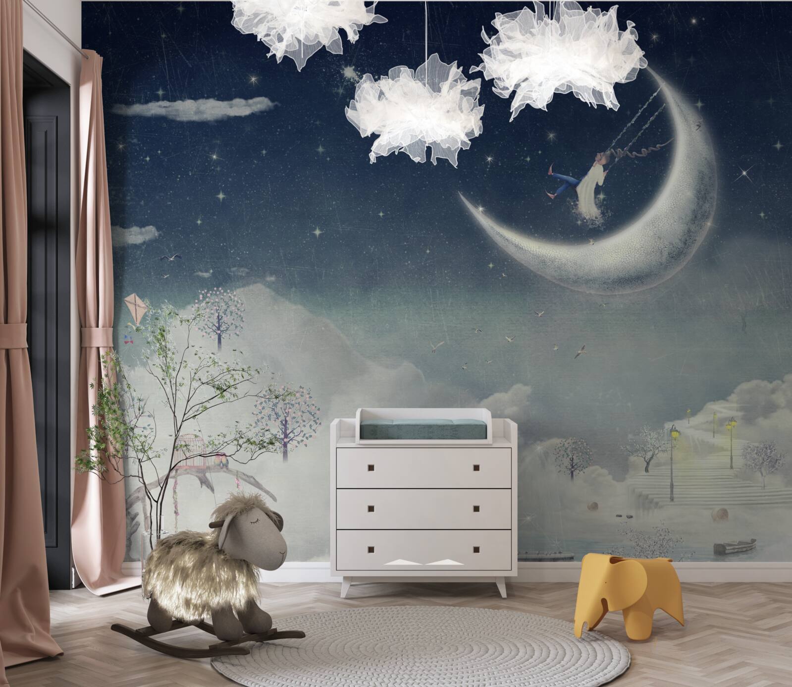 Fototapeta večerná prechádzka pri mesačnom svite