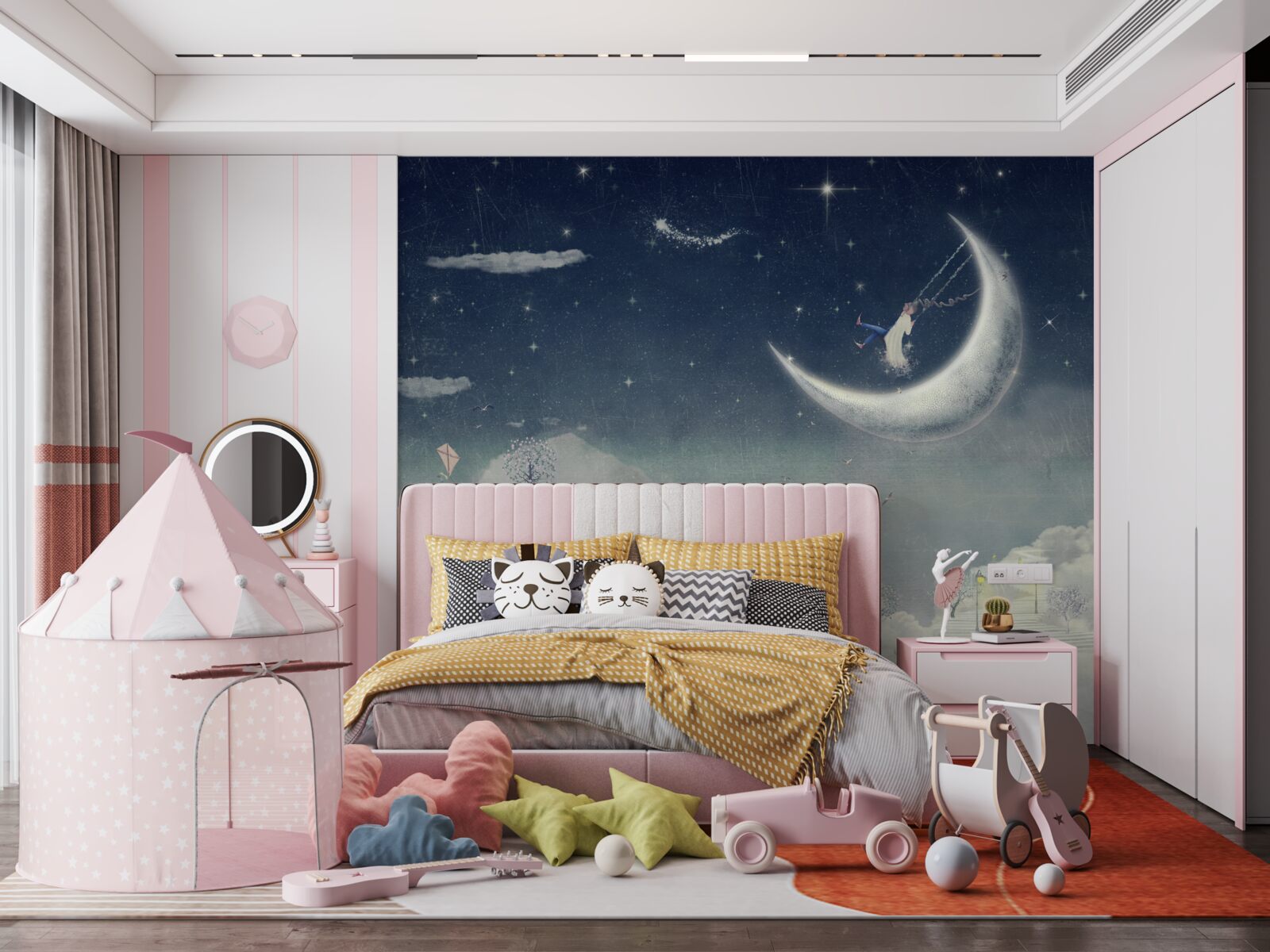 Fototapeta večerná prechádzka pri mesačnom svite