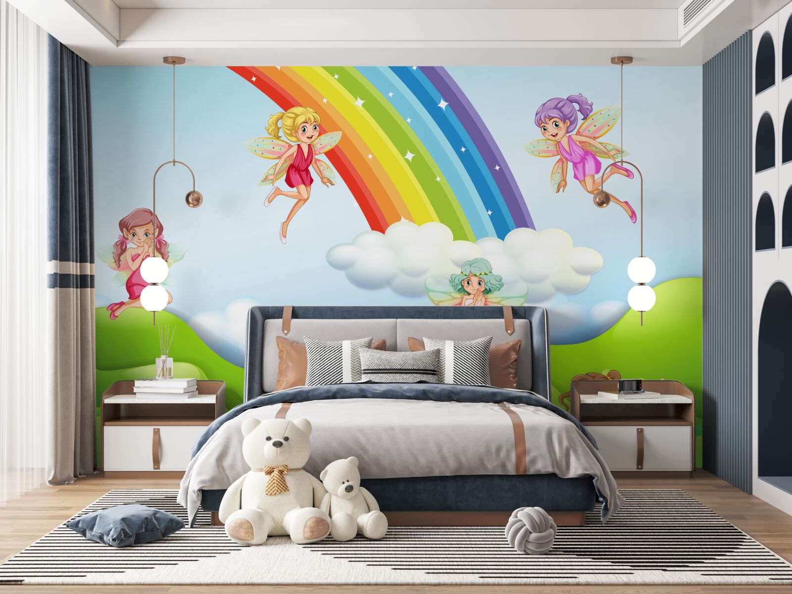 Fototapeta víly sú šťastné, že vidia dúhu