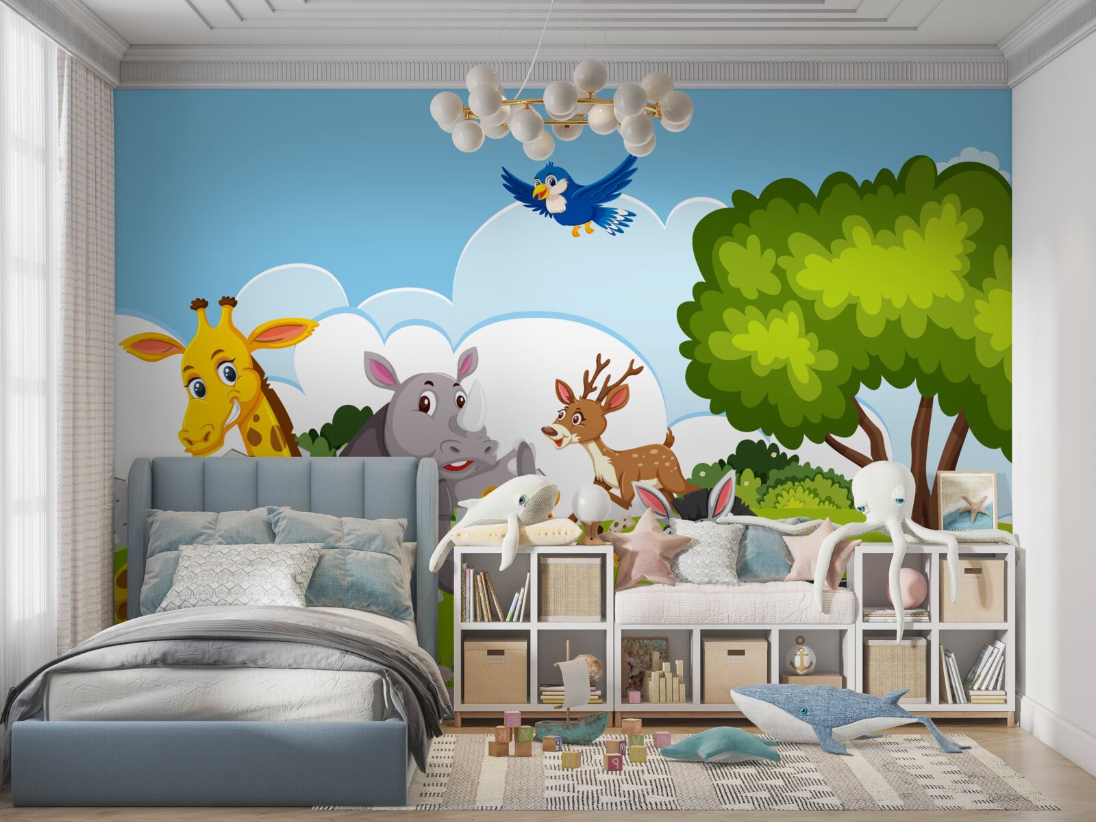 Fototapeta mladá spoločnosť relaxuje na trávniku